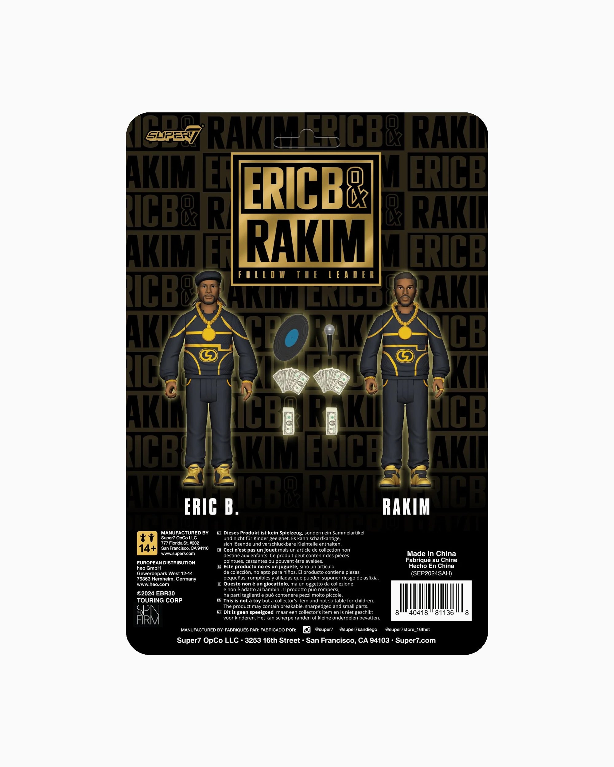 Art Toys Super7 ReAction Eric B & Rakim Follow The Leader 2 Pack - S7MEBRFTL