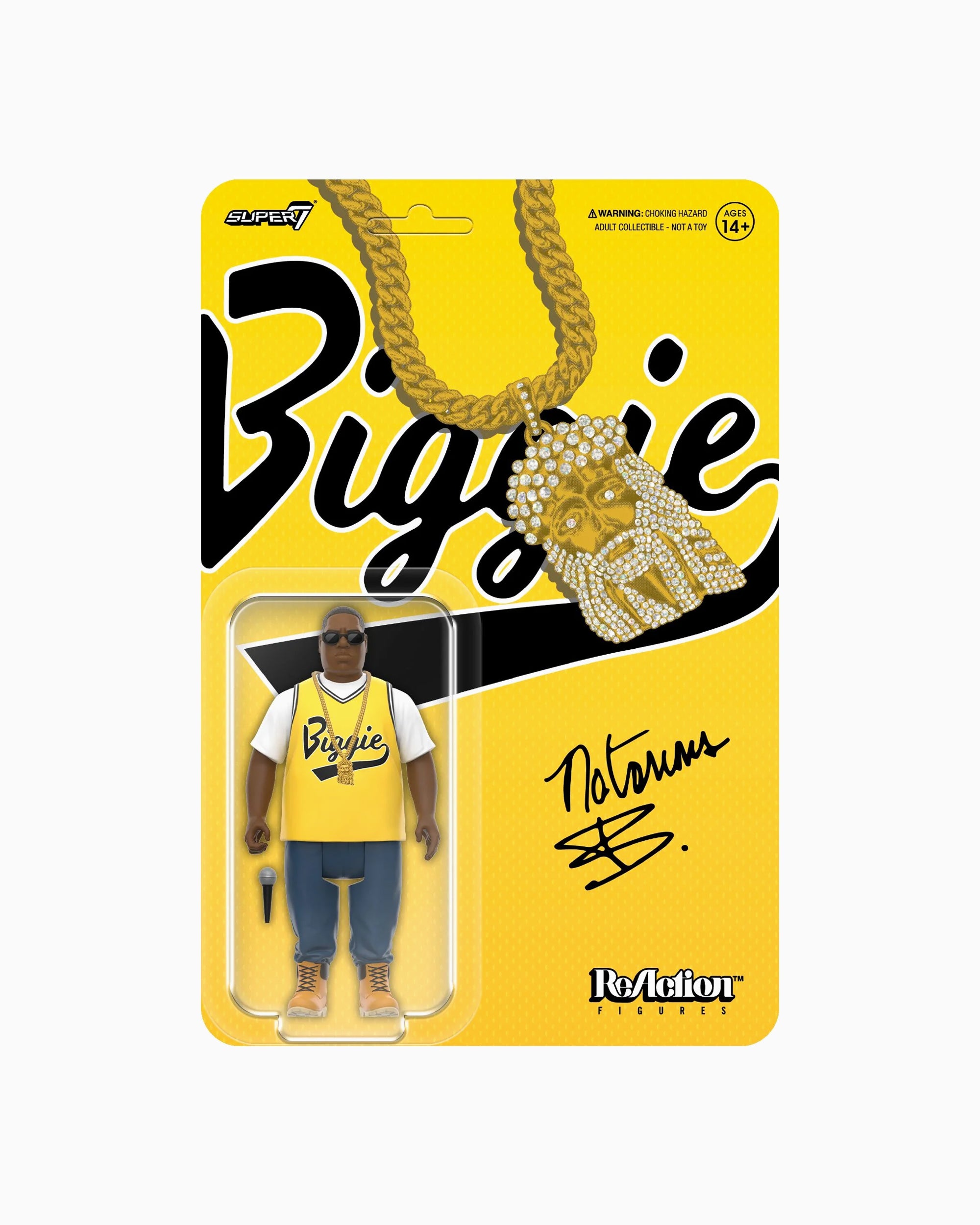 Super7 ReAction Notorious B.I.G. Biggie Yellow Jersey