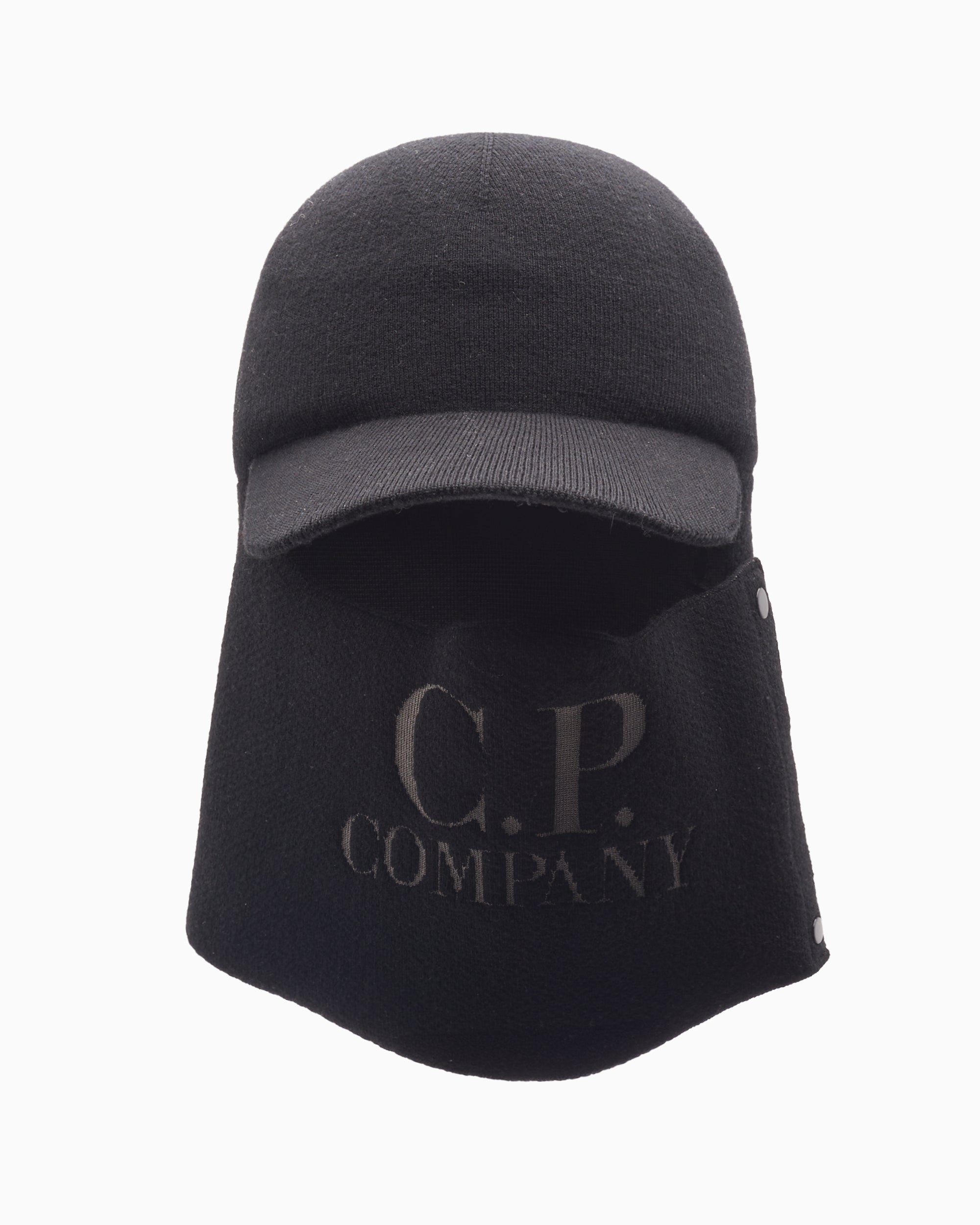 帽子 CP CAP CP Company Unisex Extrafine Merino Wool Visor Neck Cap Unisex Cap