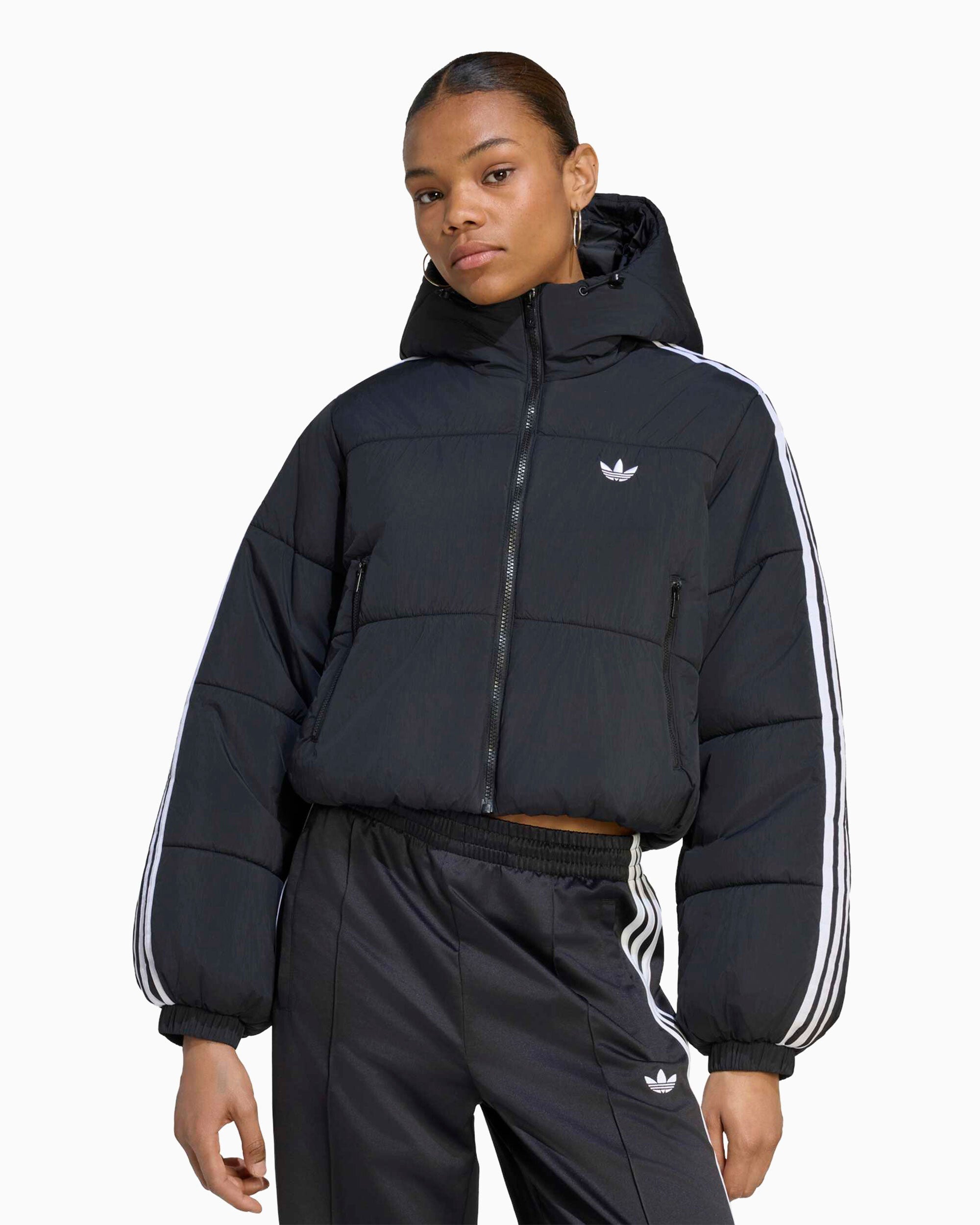 Jackets Coats adidas Originals Adicolor Firebird Logo Crop Women's Anorak - KG6673
