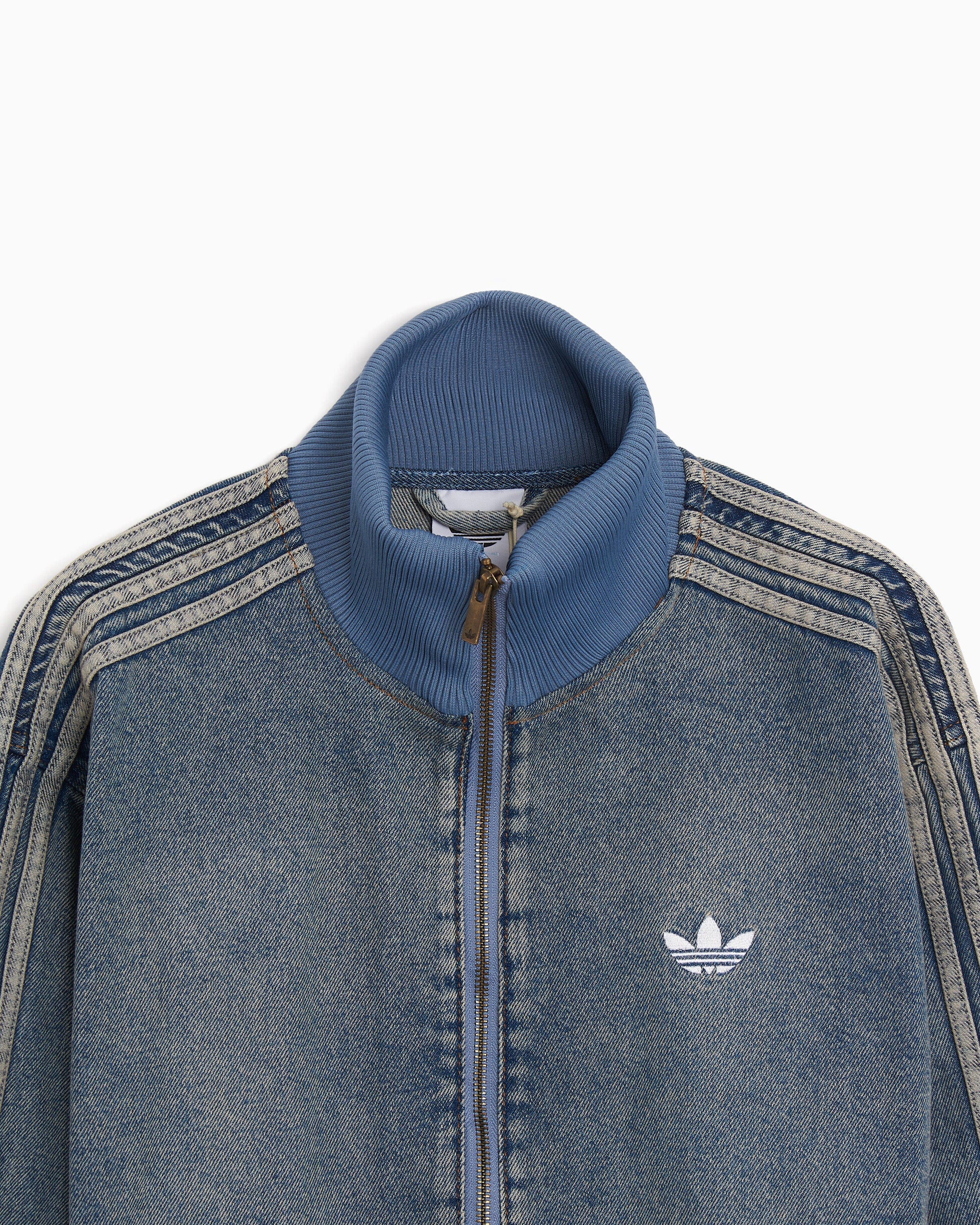 Jackets Coats adidas Originals Firebird Adicolor Denim Logo Relaxed Men's Track Jacket - KS4970