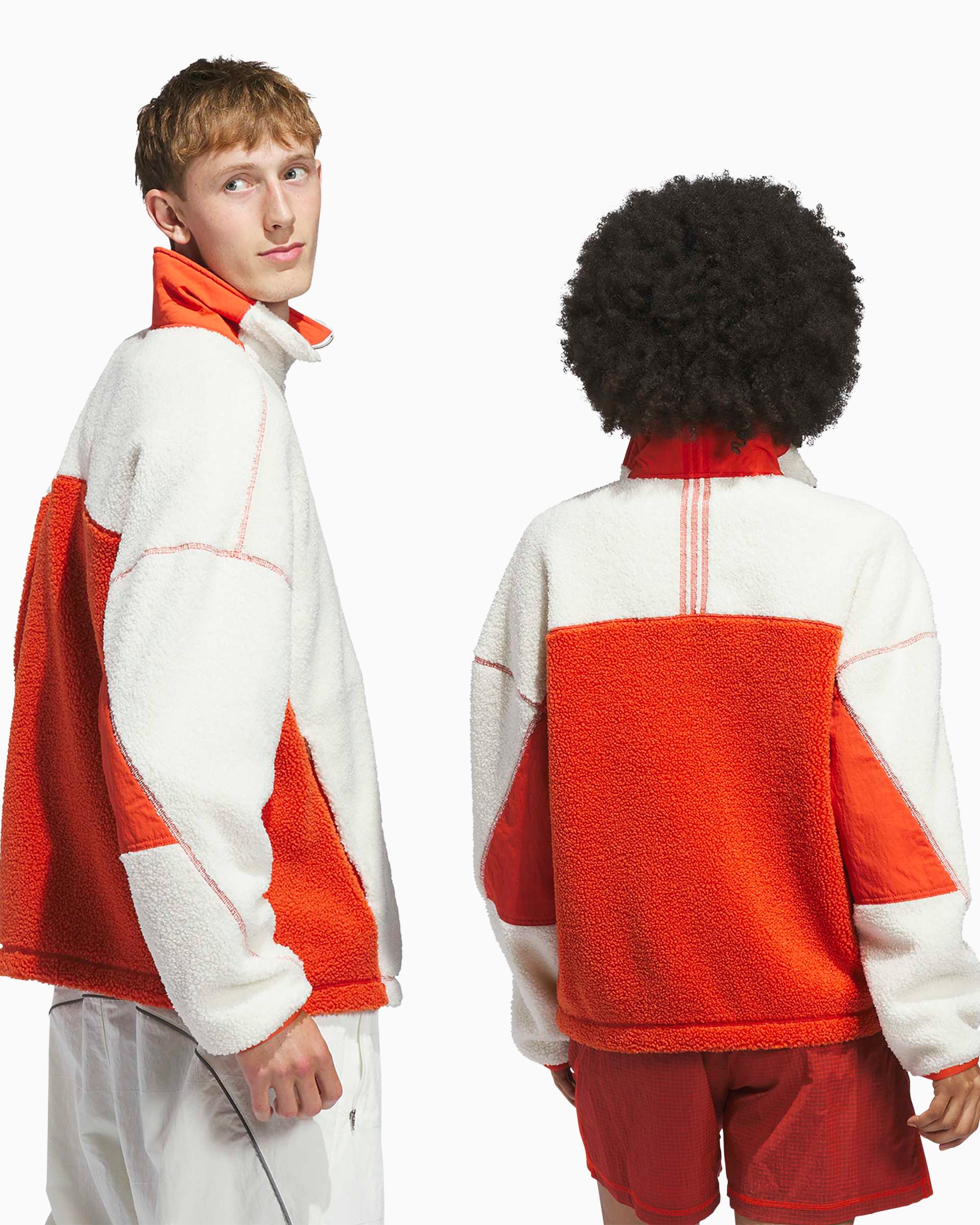 Jackets Coats adidas Originals Los Angeles Adams Blvd Oversize Unisex Fleece Jacket - JX6150