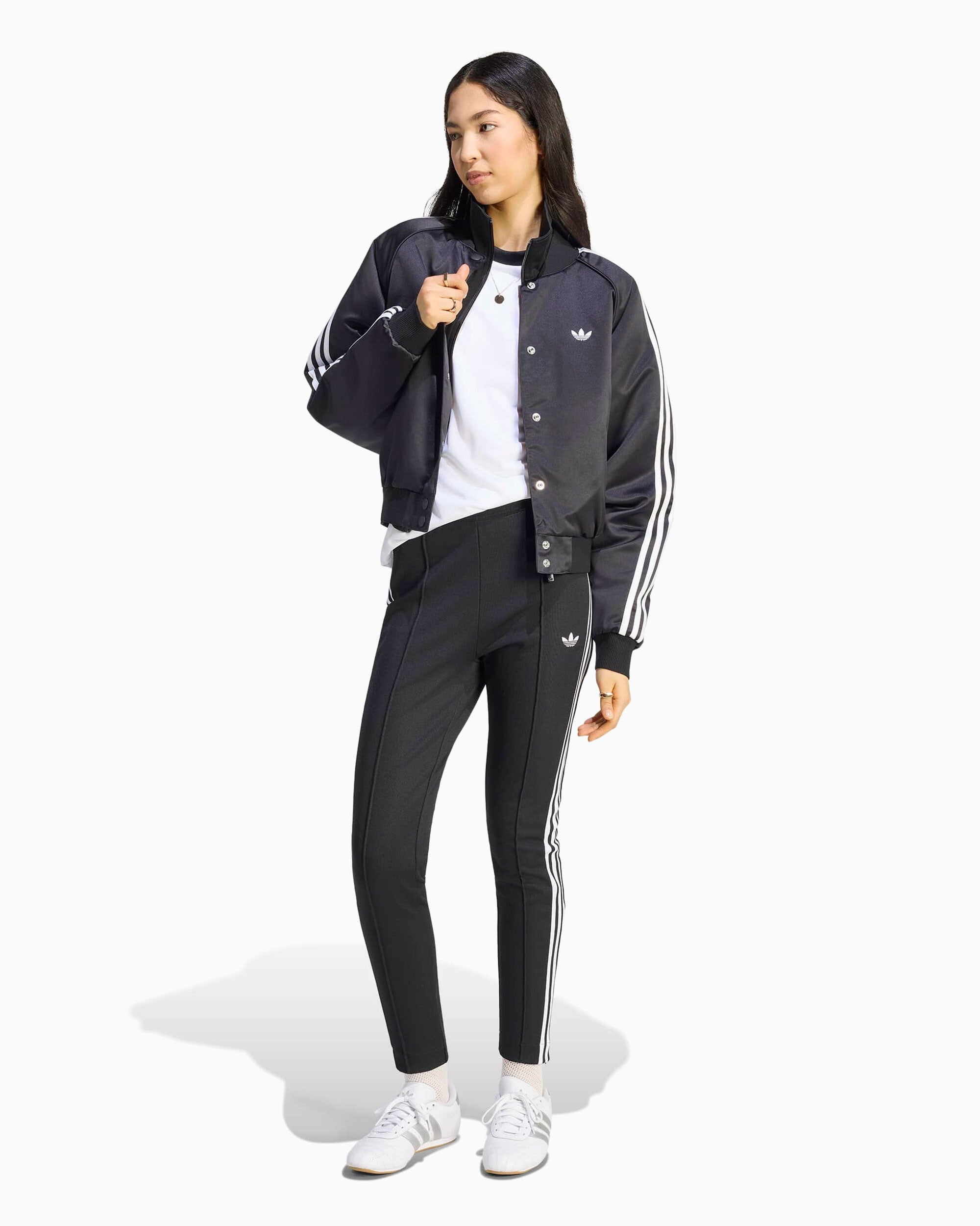 Jackets Coats adidas Originals Satin Logo Crop Women's Bomber - KT2648