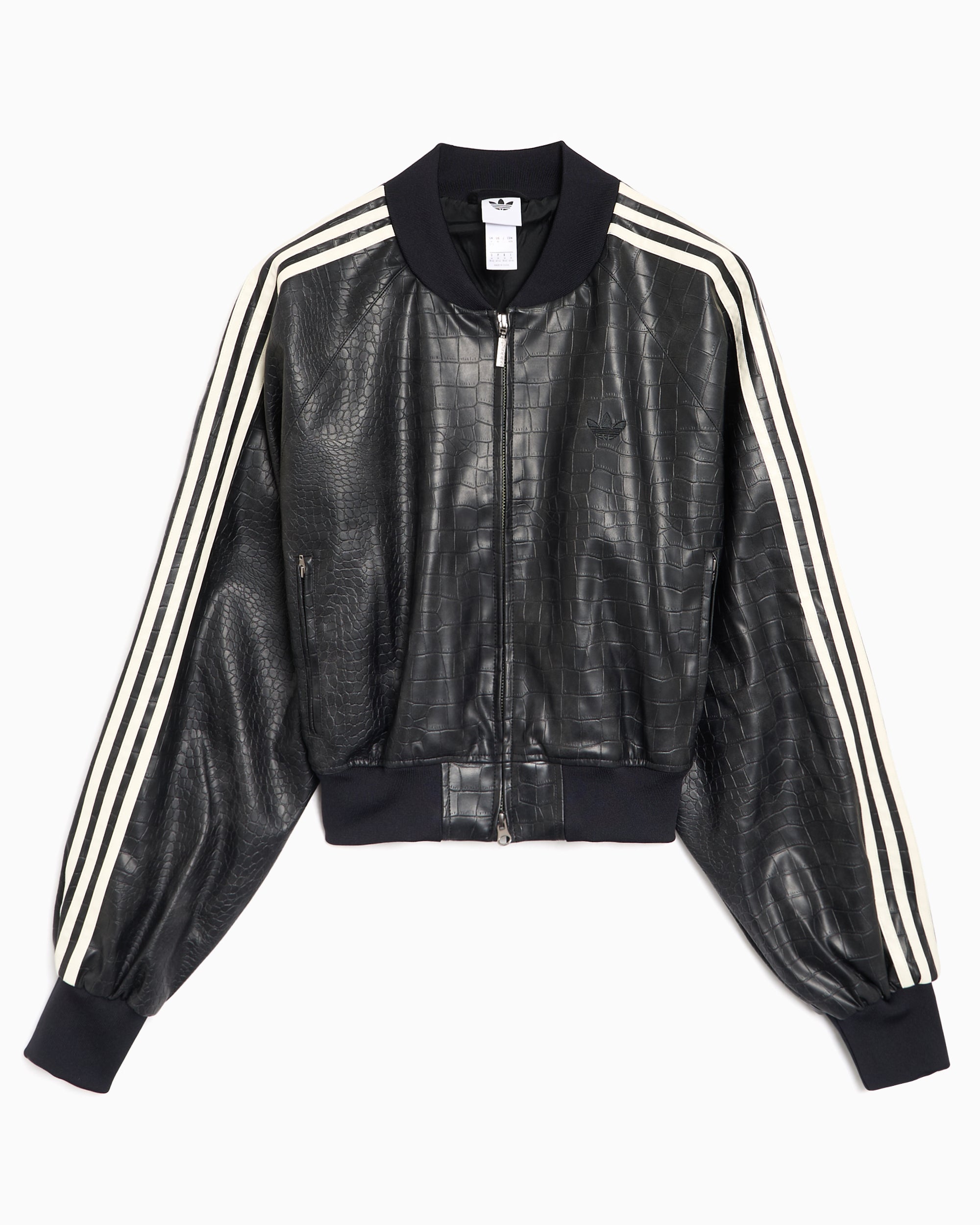 adidas Originals SST Pleather "Crocodile" Crop Women's Track Jacket adidas Originals SST Pleather "Crocodile" Crop Women's Track Jacket