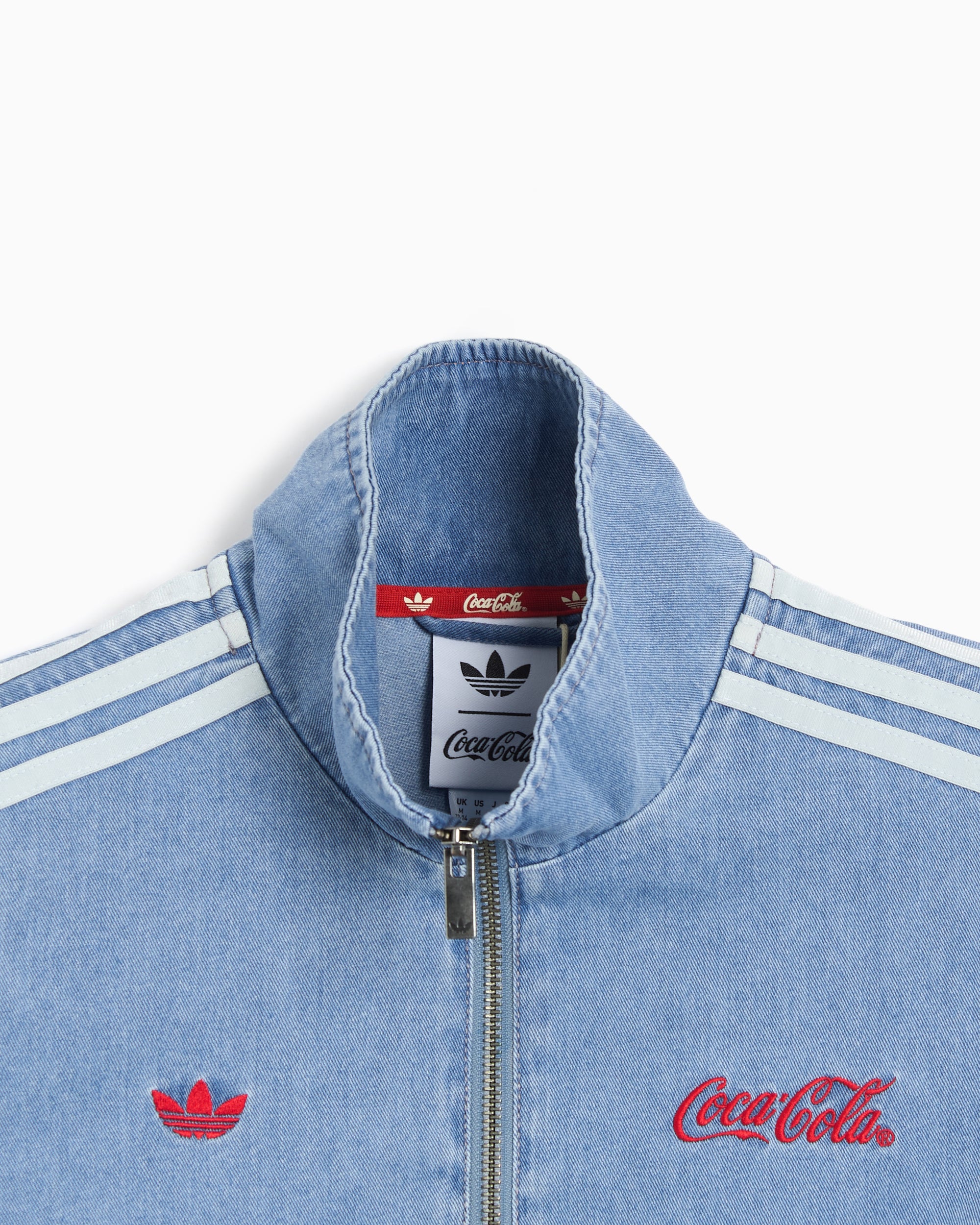 Jackets Coats adidas Originals x Coca-Cola Firebird Denim Logo Detachable Slim Women's Track Jacket - KY7548