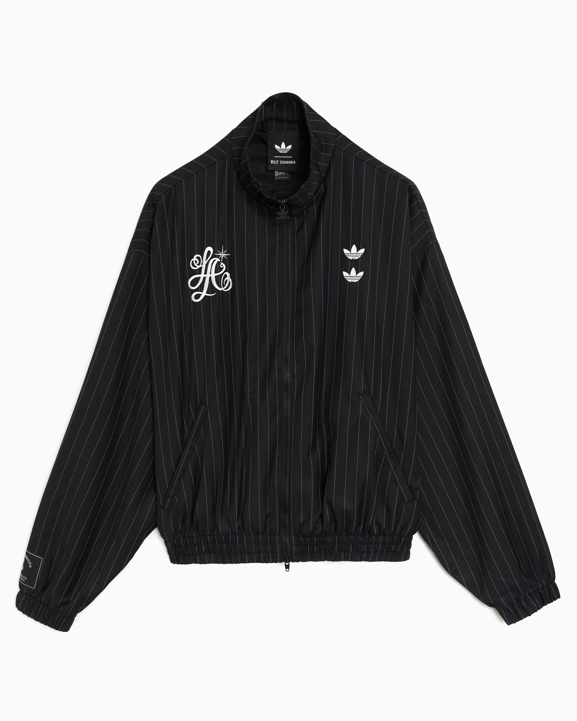 【adidas x Chavarria】ウール ピンストライプ セットアップ 黒 adidas Originals x Willy Chavarria Pinstripe Striped Boxy Men's Track