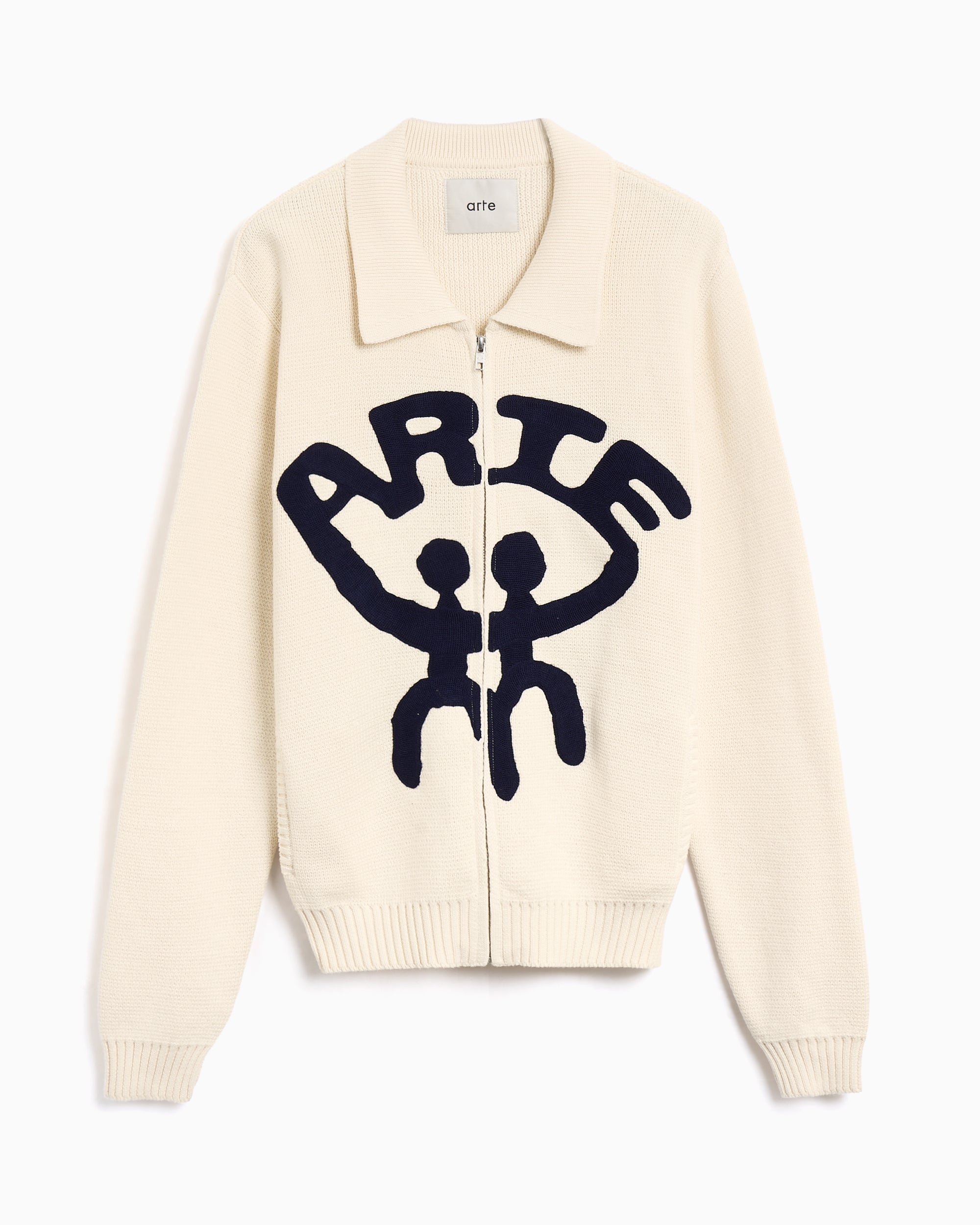 Jackets Coats Arte Antwerp All Together Cardigan Logo Men's Cardigan - AW25-233K-Cream