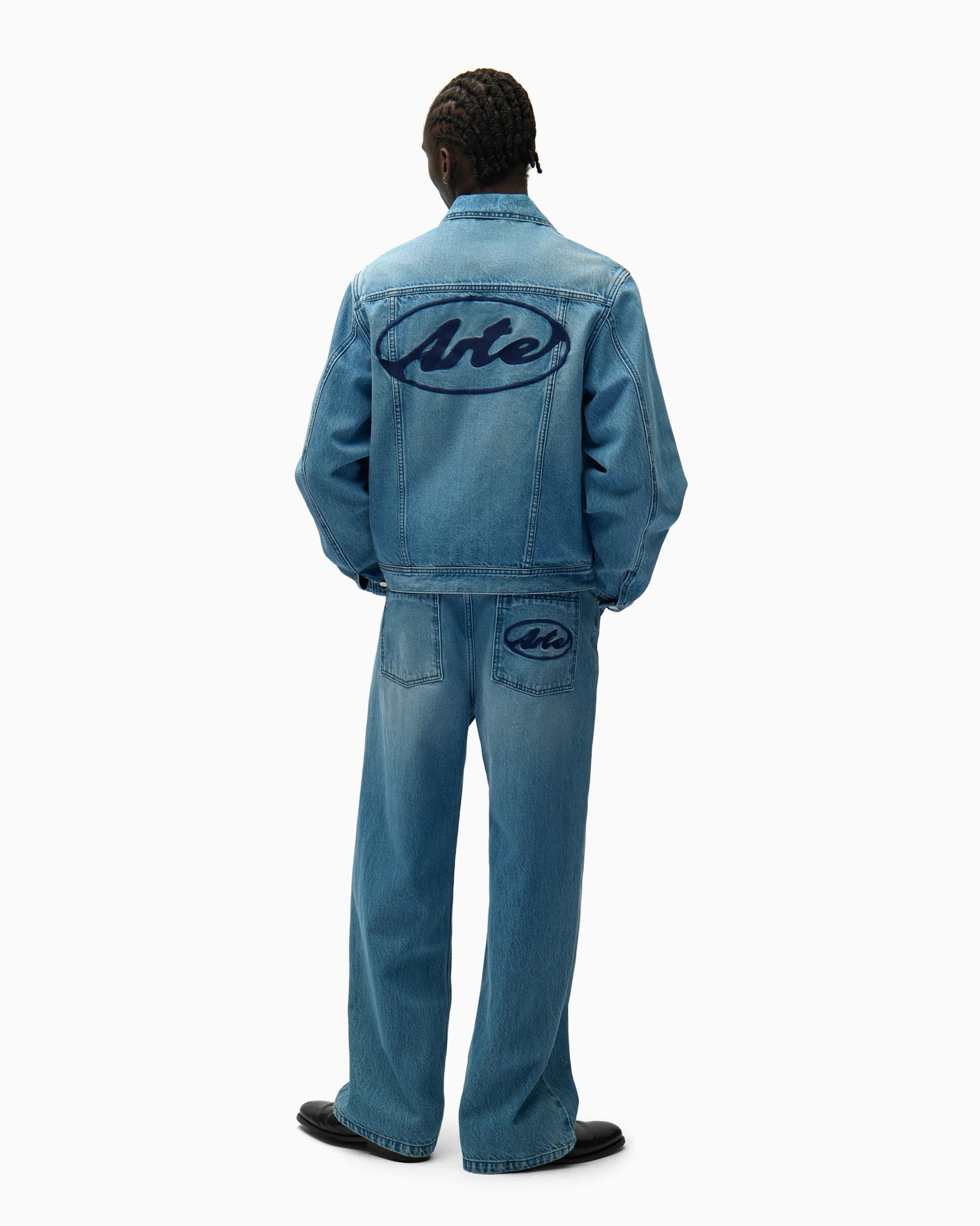 Jackets Coats Arte Antwerp Circle Logo Men's Denim Jacket - SS26-170J-DenimBleach
