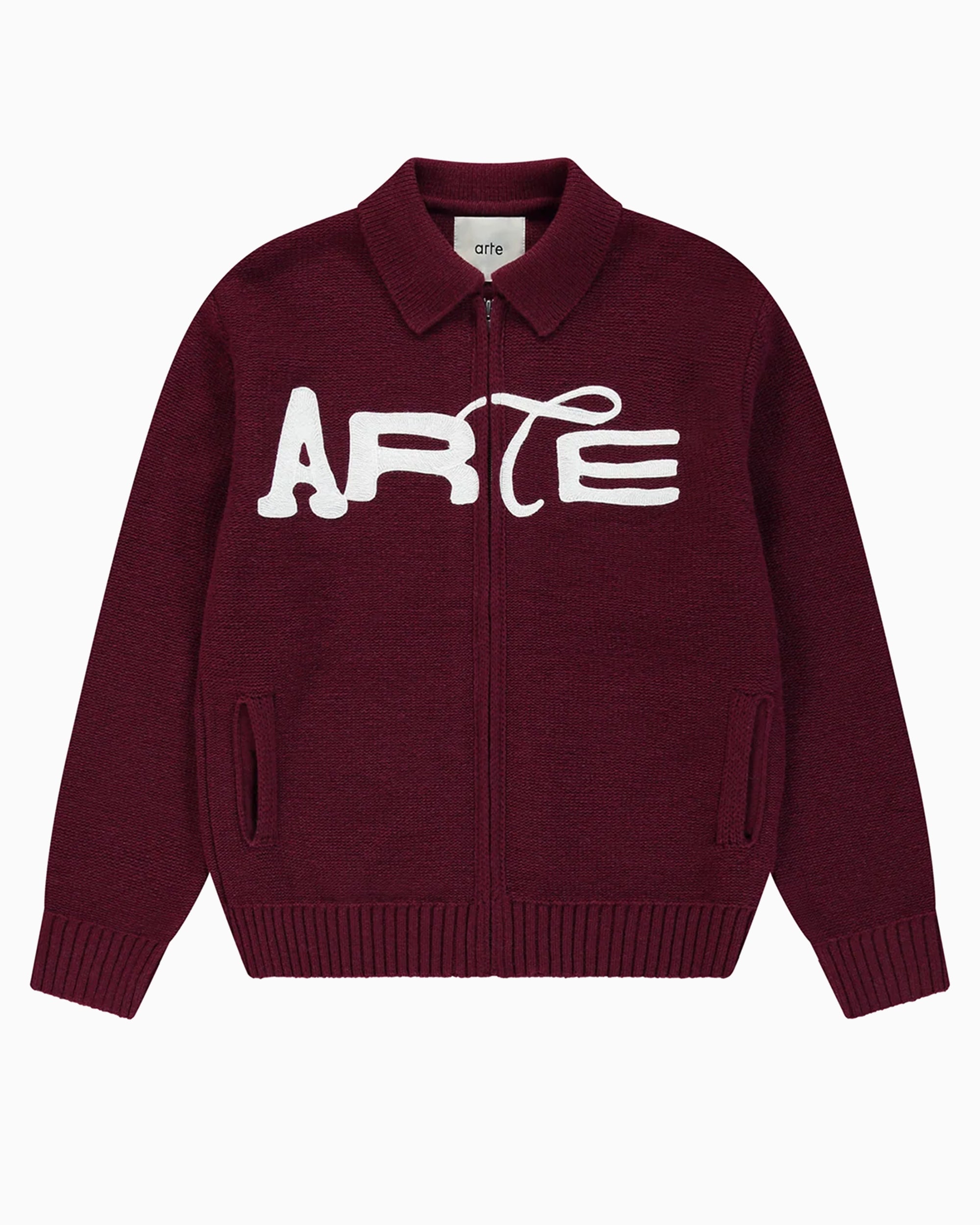 Arte Antwerp ハートキルティング 23AW ベスト ピンク L Arte Antwerp Stencil Zip Embroidered Men's Cardigan