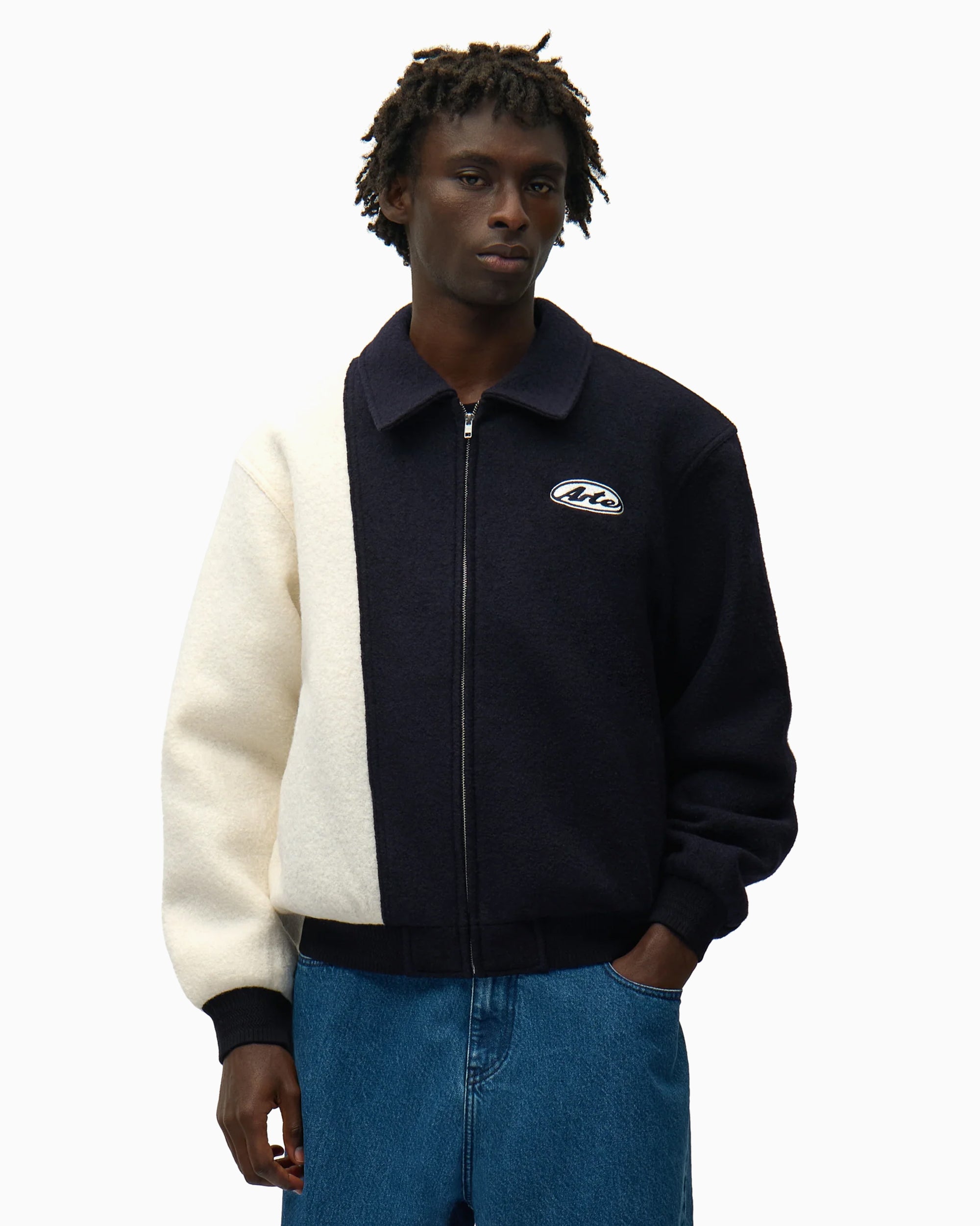 極美品　ADEAM　Varsity Jacket　42595　ネイビー　S 極美品 ADEAM Varsity Jacket 42595 ネイビー S 【公式通販】