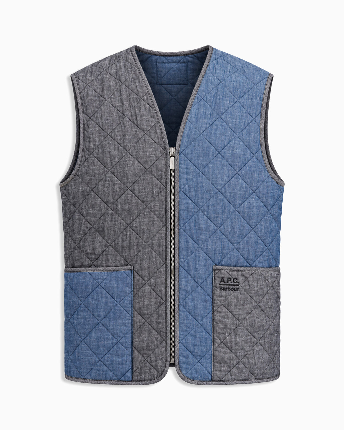 Jackets Coats Barbour x A.P.C. Zip-in Quilt Relaxed Men's Vest - MLI0069BL25