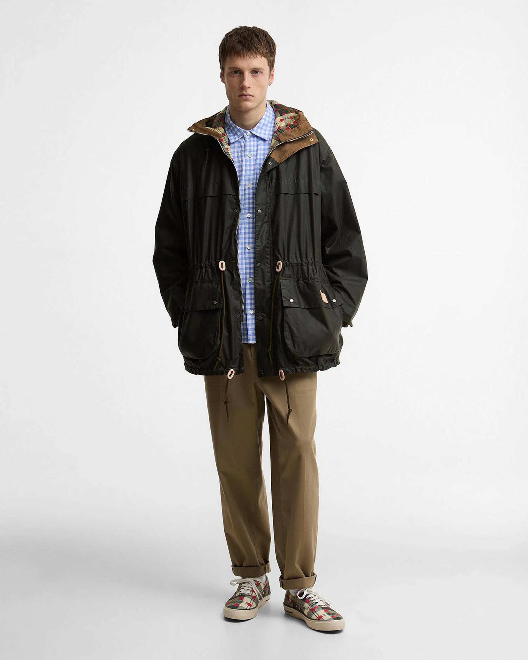 Jackets Coats Barbour x Paul Smith Durham Wax Relaxed Men's Rain Jacket - MWX2561OL51