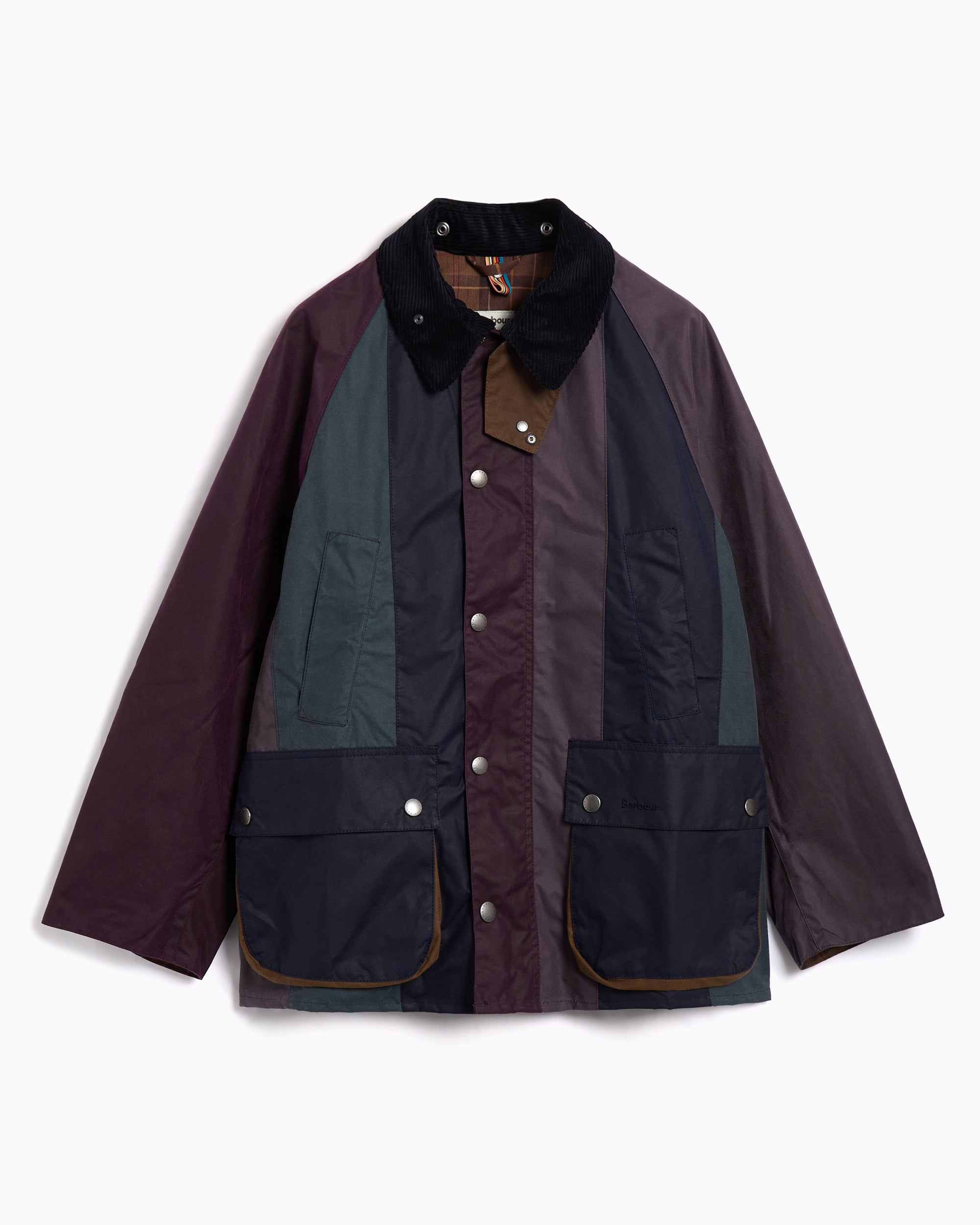 Barbour x Paul Smith OS Bedale Wax Striped Oversize Men's Rain Jacket