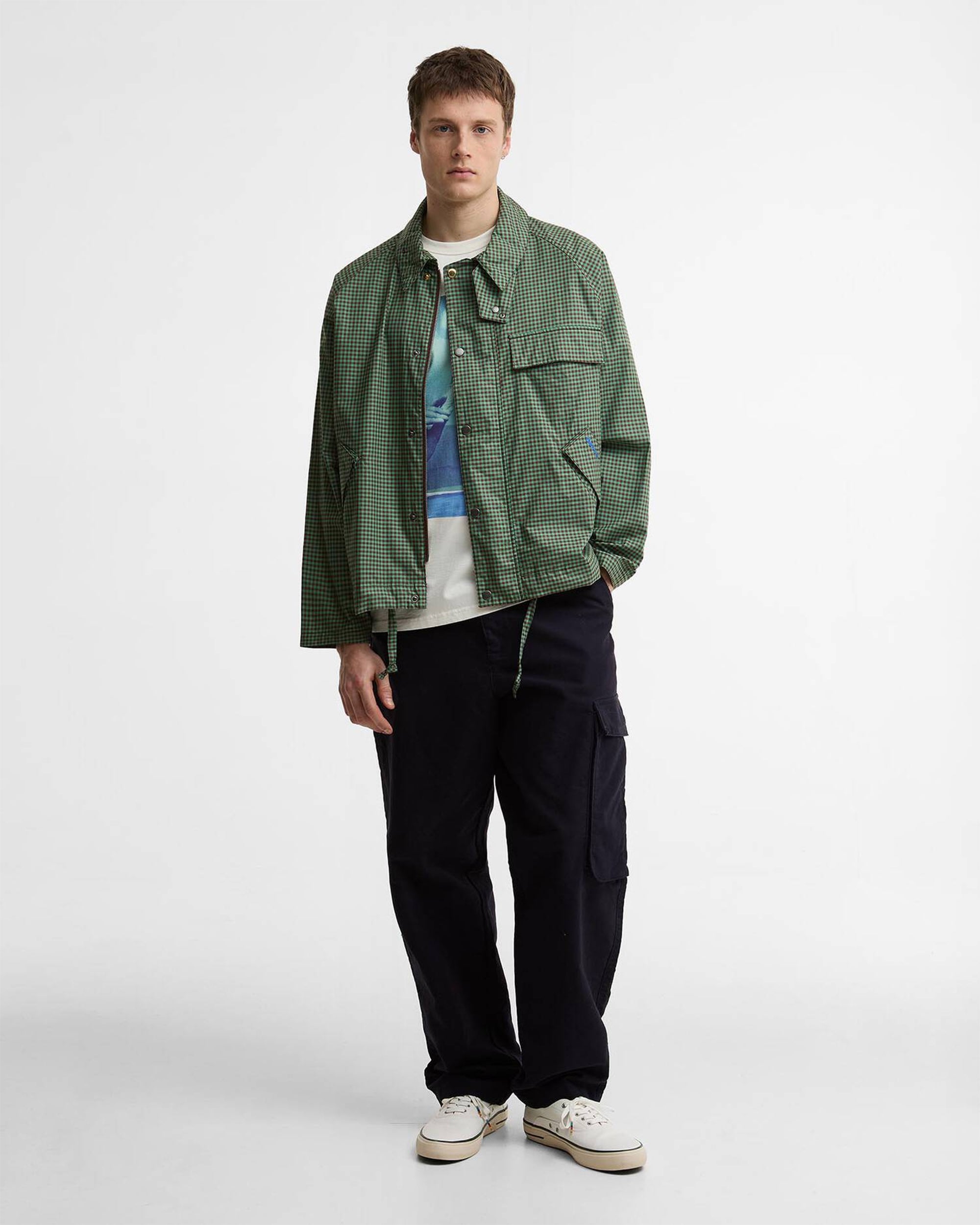 Jackets Coats Barbour x Paul Smith Transport Plaid Oversize Men's Light Jacket - MCA1128GN52