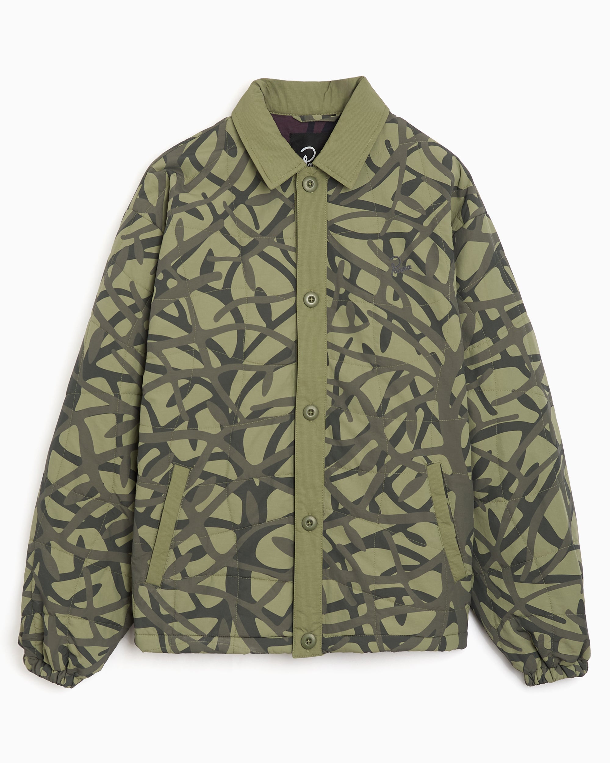 Jackets Coats by Parra A Forest Graphic Boxy Men's Quilted Jacket - 55200-GREEN