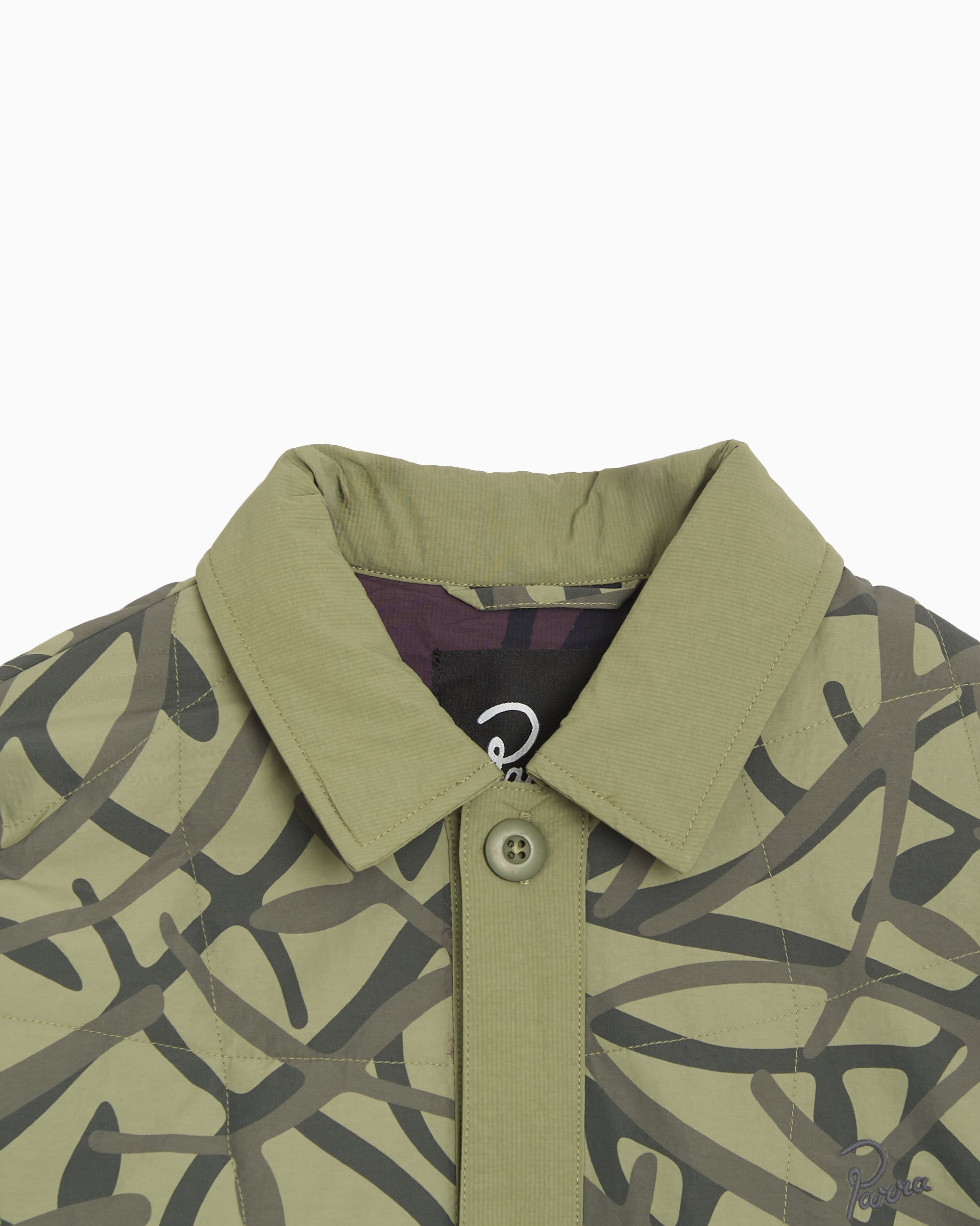 Jackets Coats by Parra A Forest Graphic Boxy Men's Quilted Jacket - 55200-GREEN