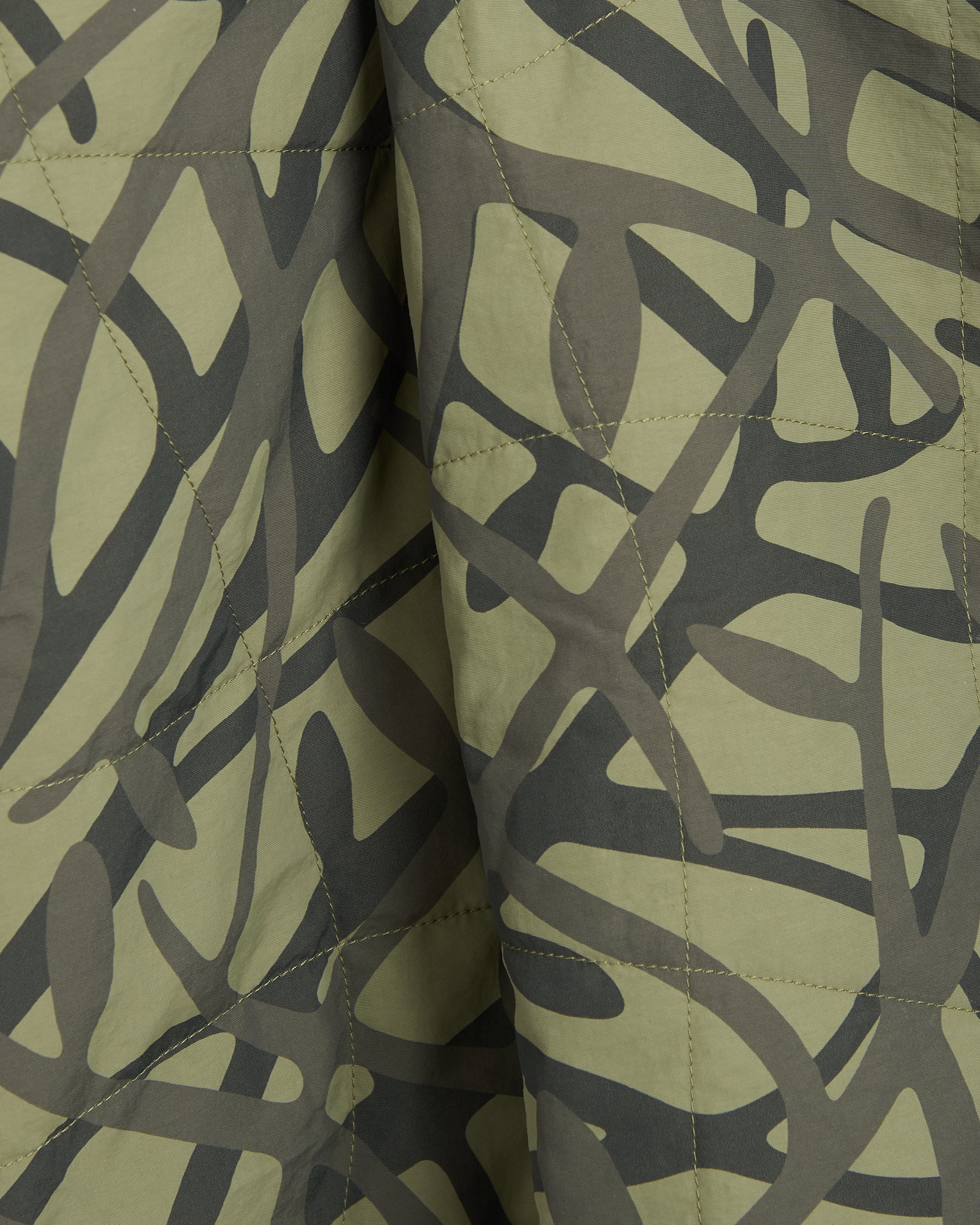 Jackets Coats by Parra A Forest Graphic Boxy Men's Quilted Jacket - 55200-GREEN