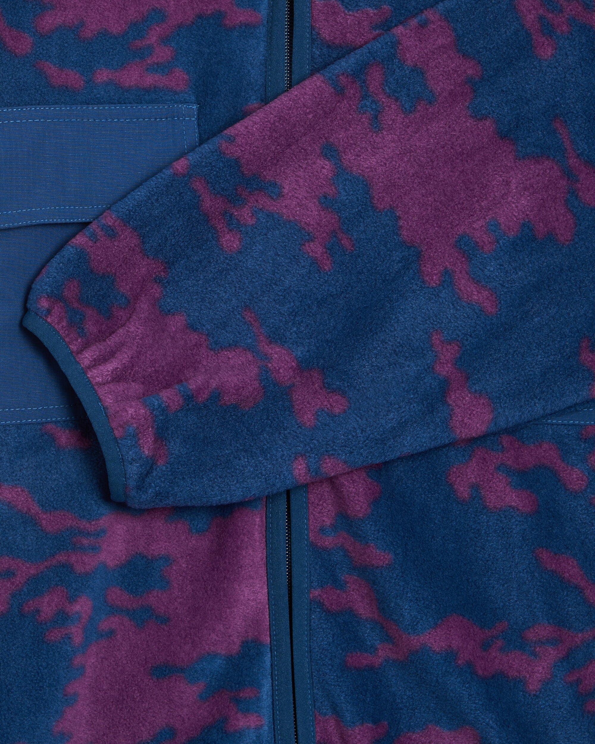 Jackets Coats by Parra Purple Darwin Camo Print Relaxed Men's Fleece Jacket - 56255-Blue