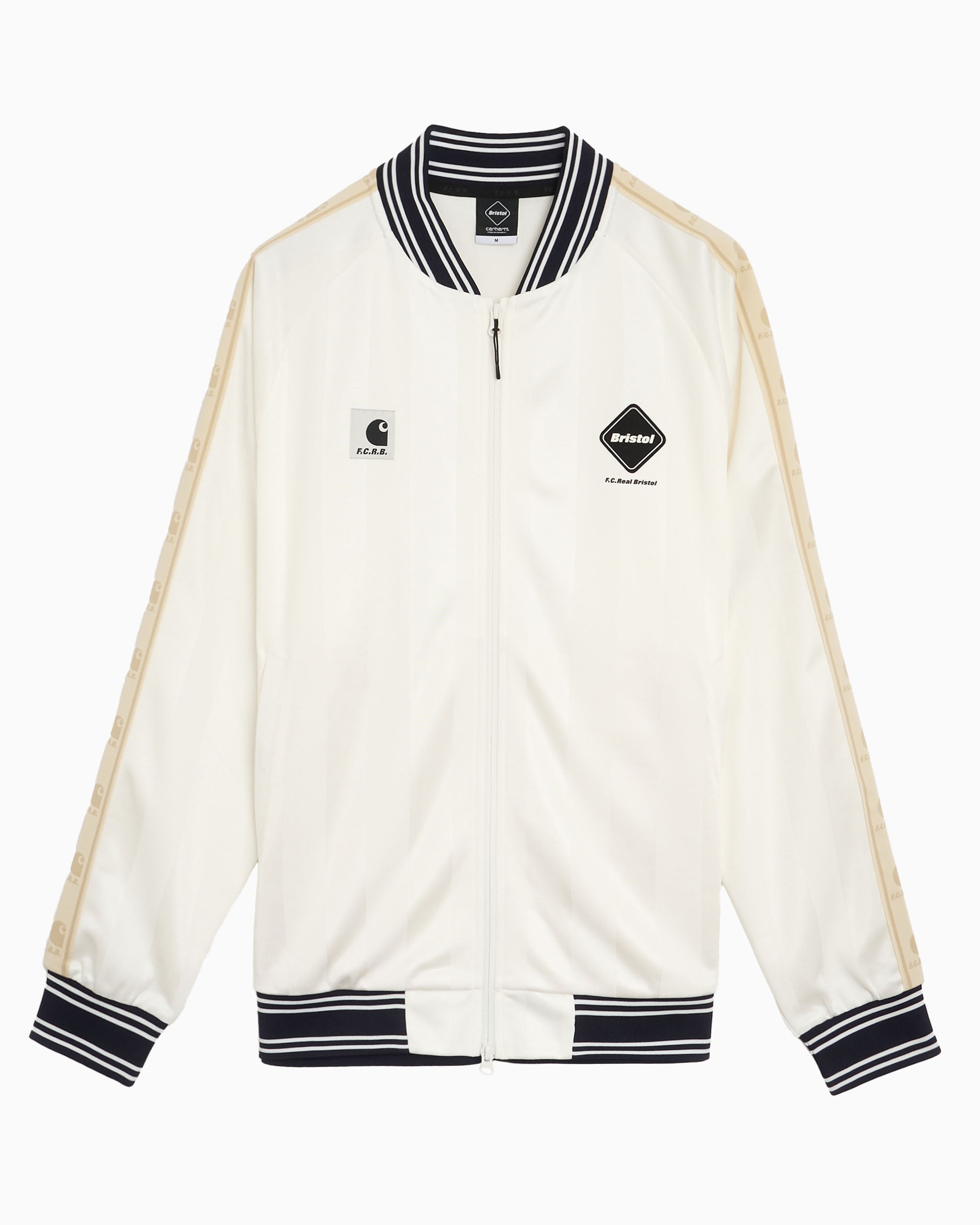 Jackets Coats Carhartt WIP x F.C. Real Bristol Striped Unisex Track Jacket - A261044-02XX