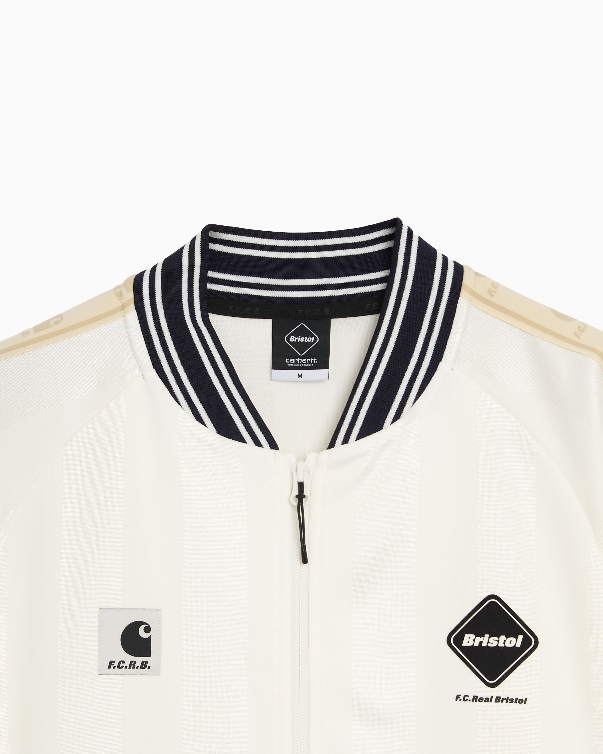 Jackets Coats Carhartt WIP x F.C. Real Bristol Striped Unisex Track Jacket - A261044-02XX
