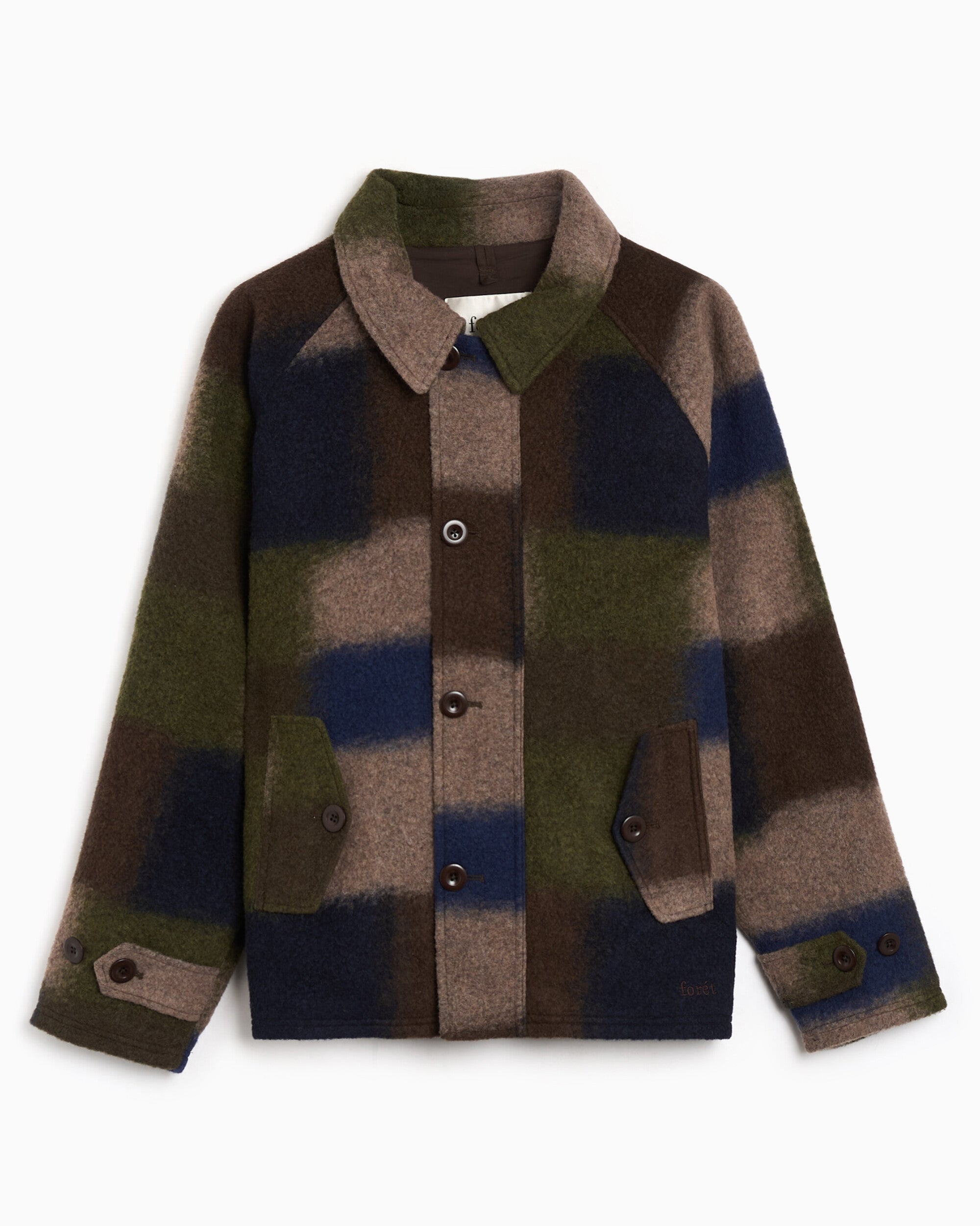 Jackets Coats forét Fragment Plaid Relaxed Men's Coat - F1505-BLUECHECK
