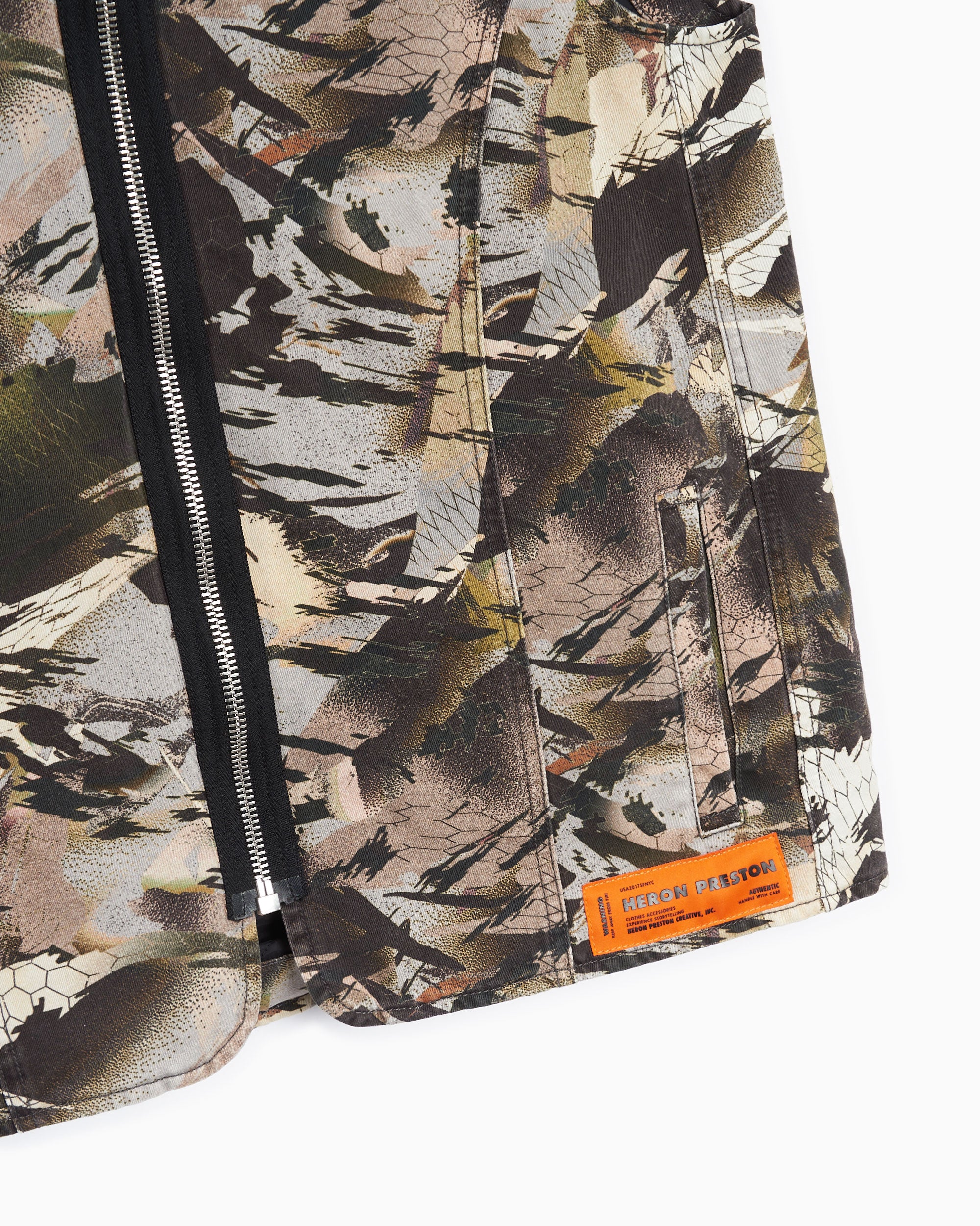 Jackets Coats Heron Preston Camo Military Men's Vest Men's Vest - HMEA075S22FAB0015900