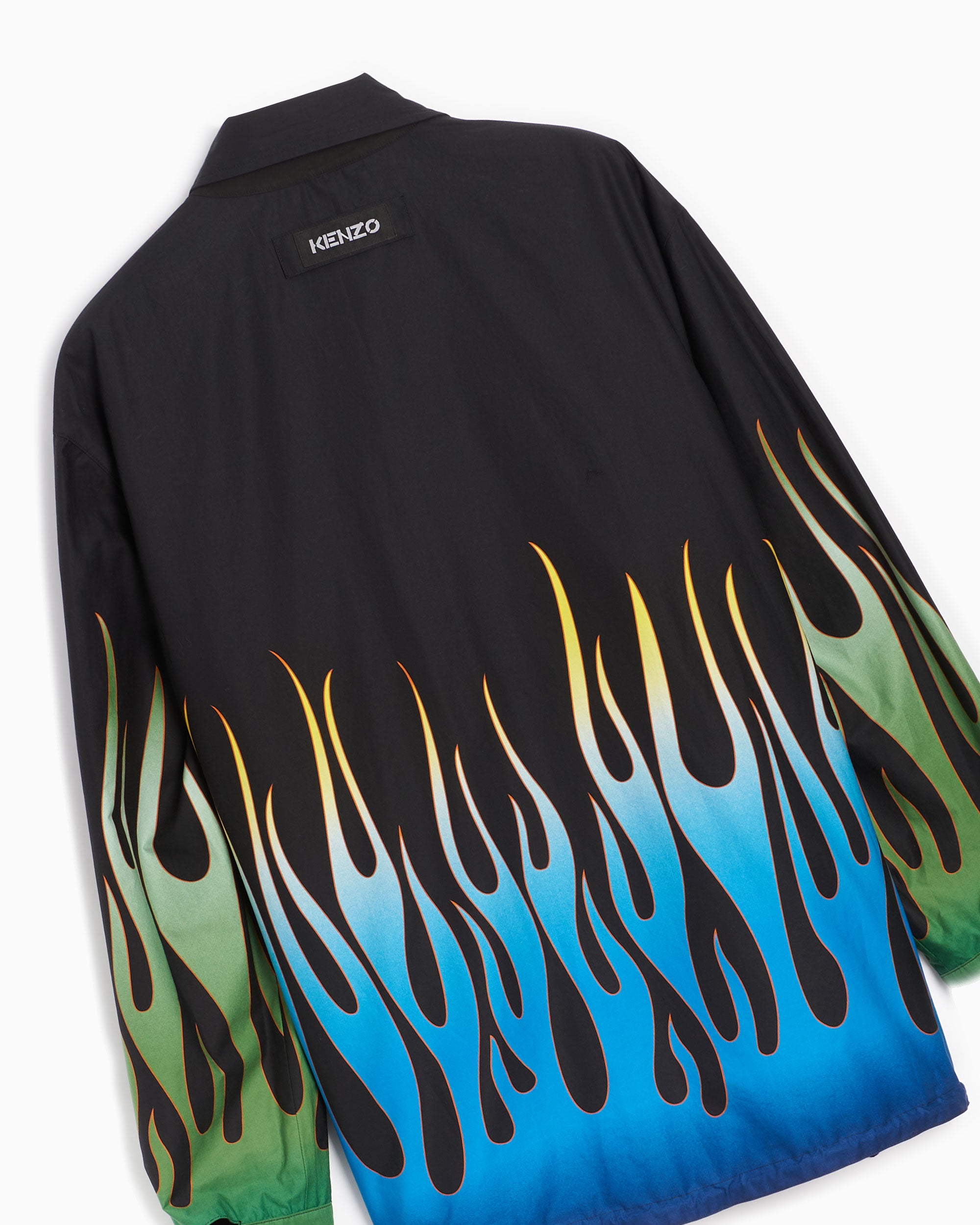 Jackets Coats Kenzo Men's Flame Print Reversible Jacket Men's Windbreaker - FC55BL0509CD-99