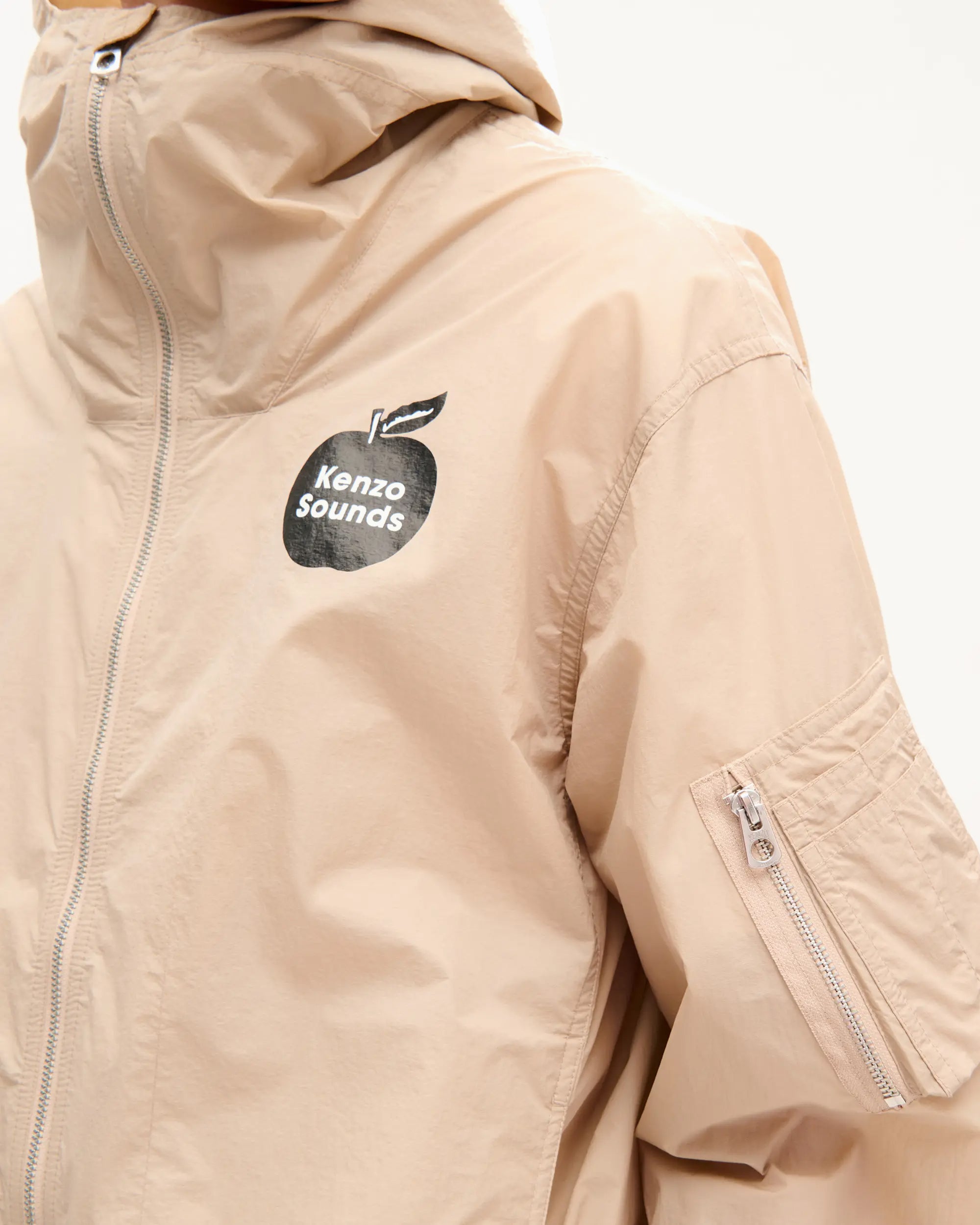 Jackets Coats Kenzo Sounds Logo Men's Windbreaker - FG65BL1209NU-11