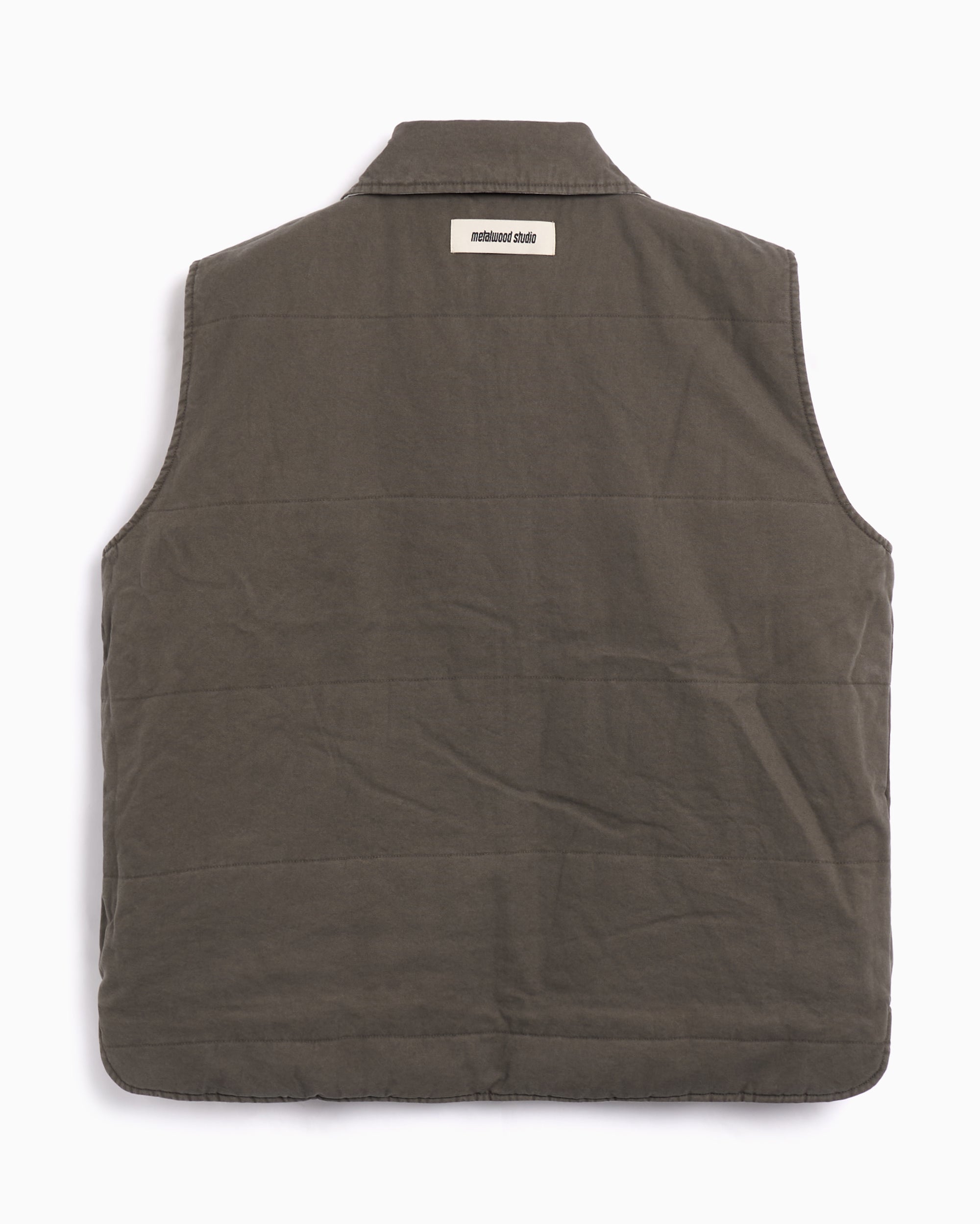 Jackets Coats Metalwood Poly Filled Reversible Men's Vest - MWS25-05-05-FGRN