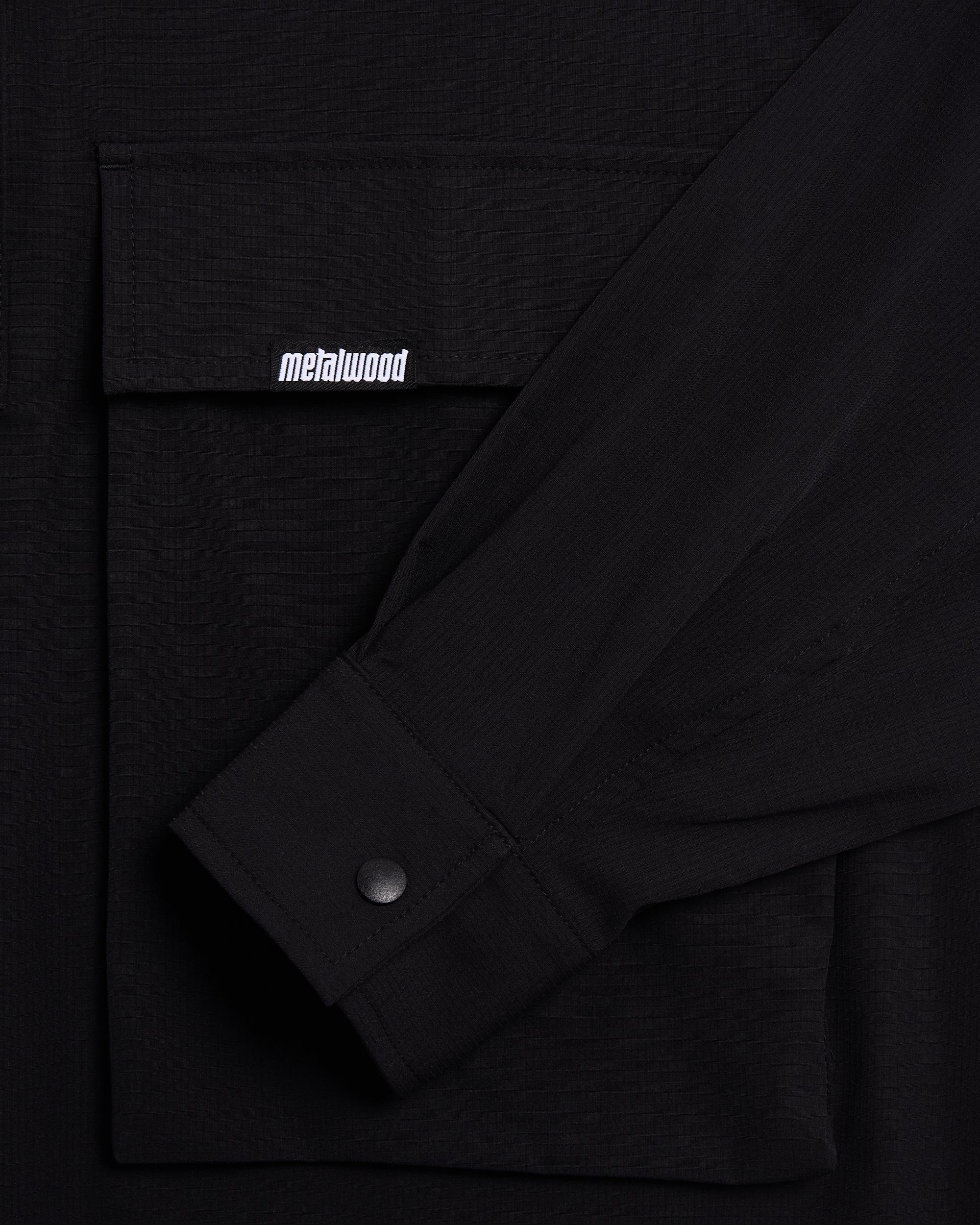 Jackets Coats Metalwood Ripstop Men's Overshirt - MWS25-05-04-BLK