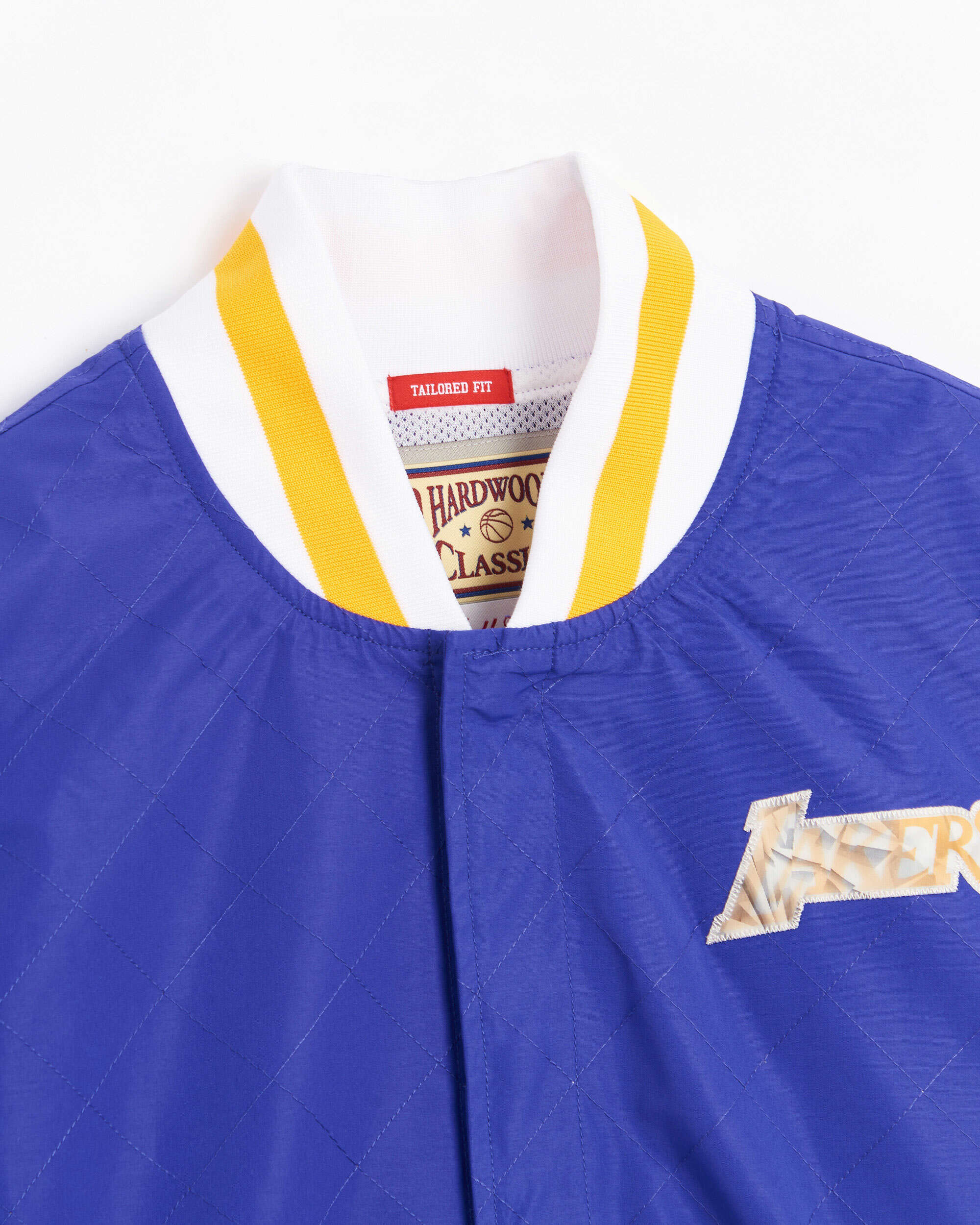 Jackets Coats Mitchell & Ness 75th Anniversary Los Angeles Lakers Men's Warm Up Jacket Men's Jacket - OJBF1201-LALYYPPPDKPR