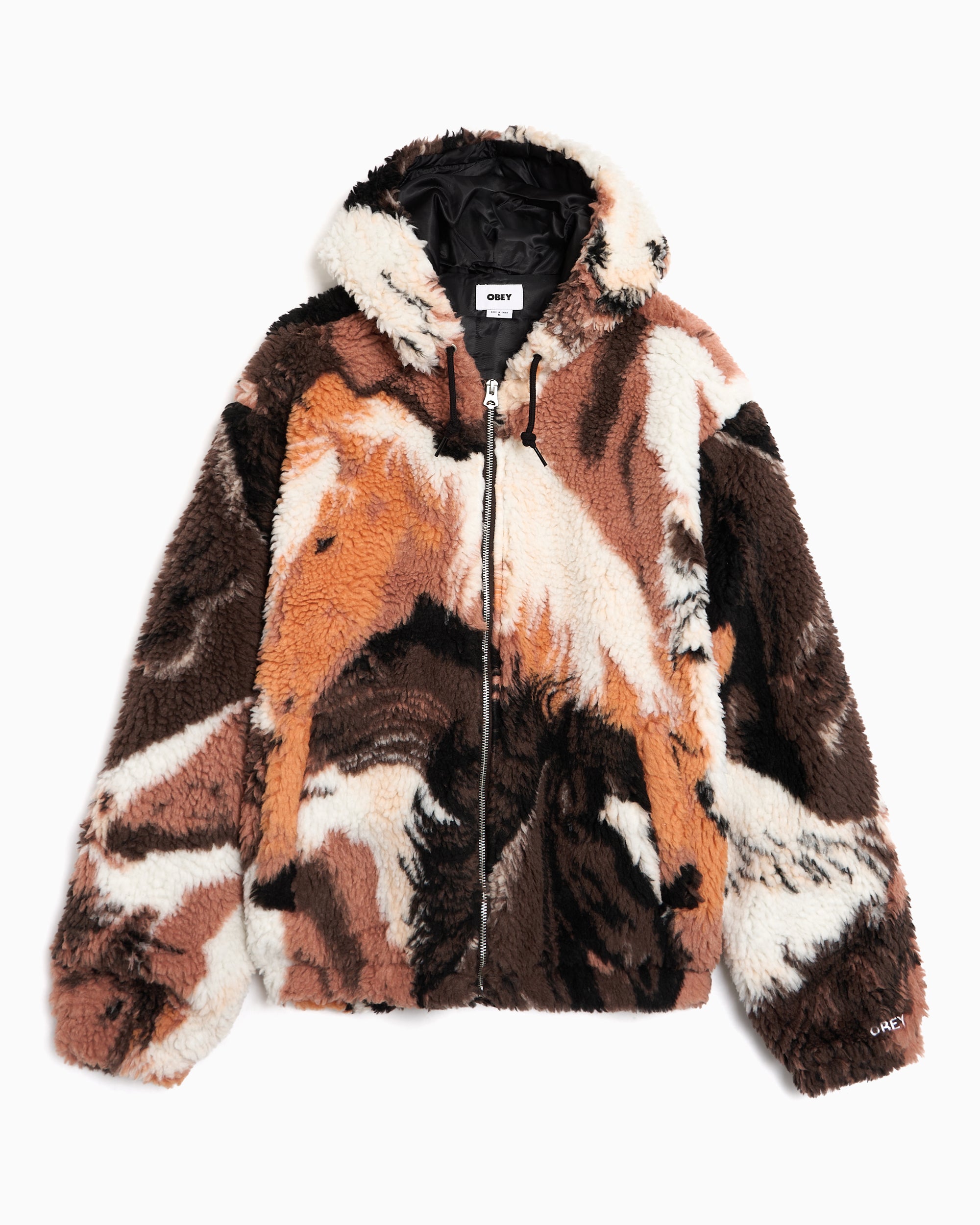 OBEY Clothing Horses Graphic Relaxed Men's Fleece Jacket