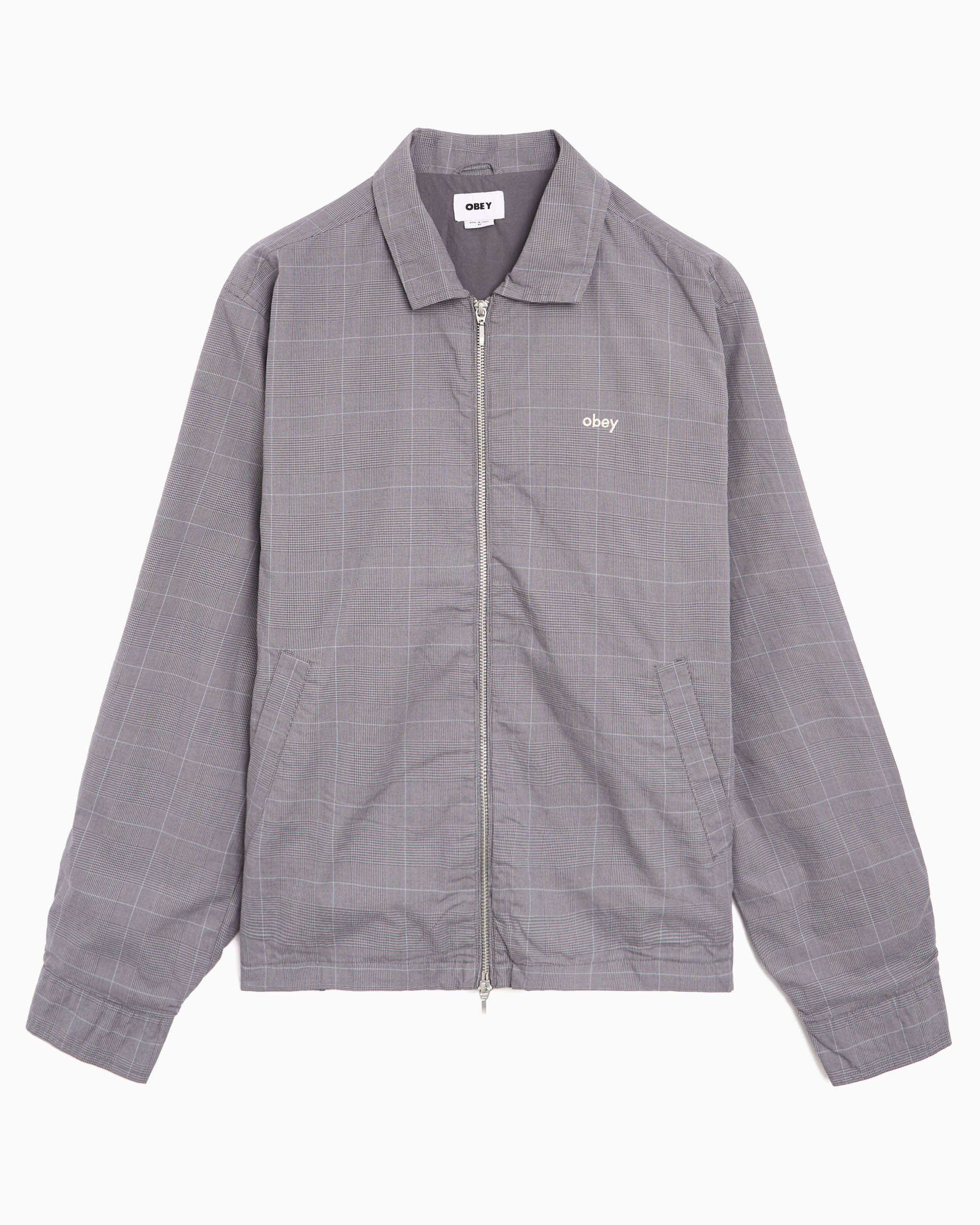 Jackets Coats OBEY Clothing Olivia Plaid Women's Overshirt - 221800451-GRY