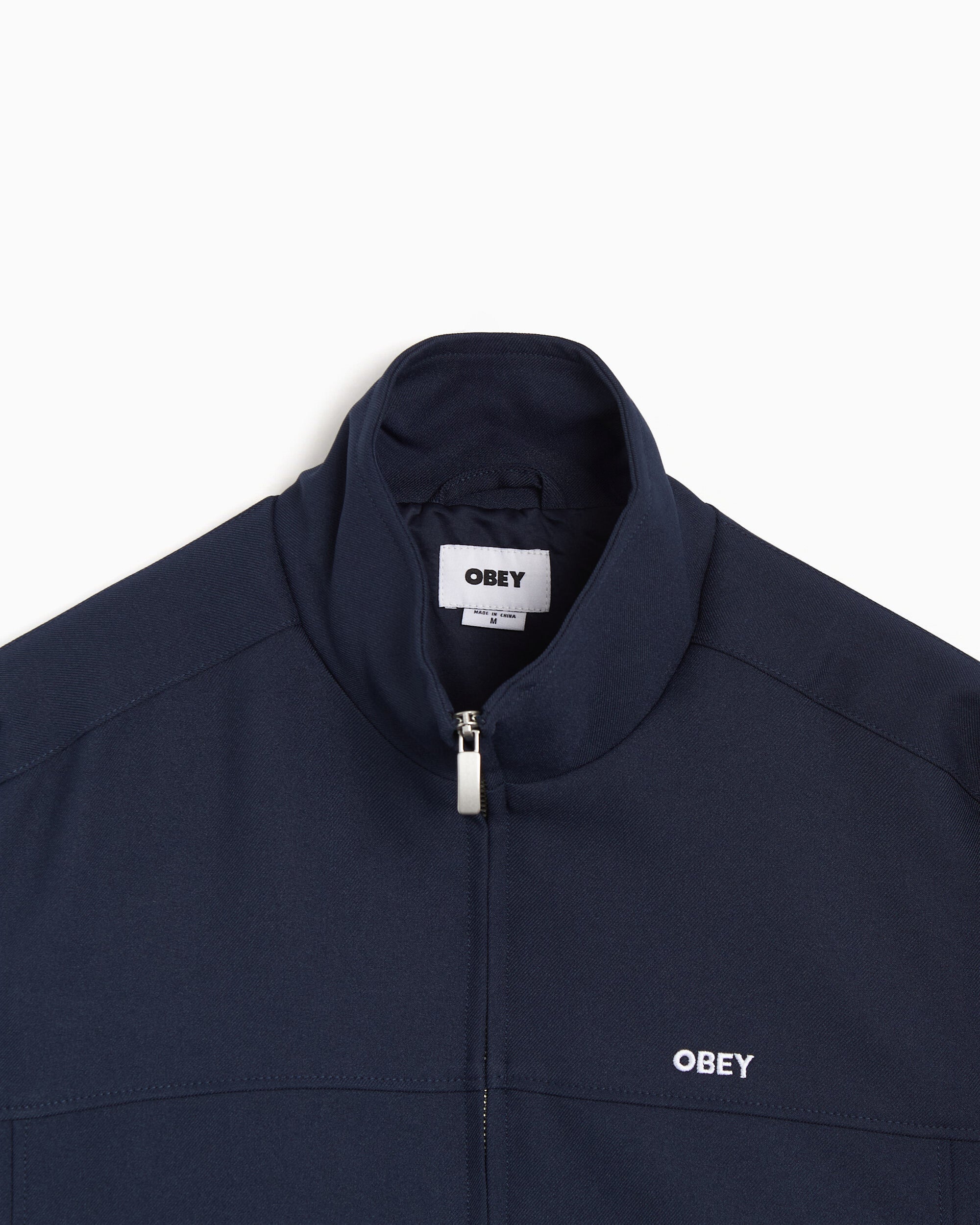 Jackets Coats OBEY Clothing Tailored Logo Relaxed Men's Track Jacket - 121800630-NVY