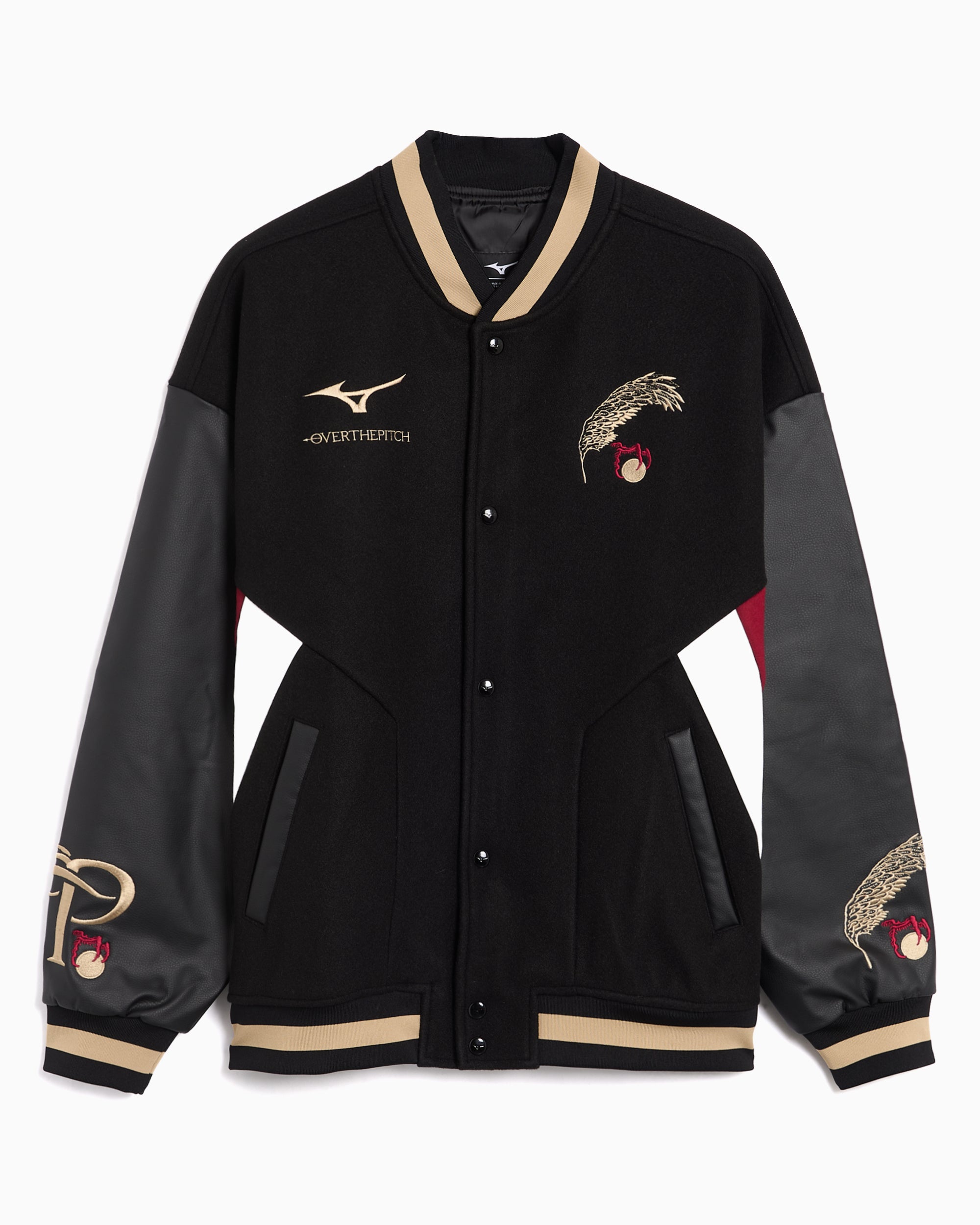 OVER THE PITCH x Mizuno Varsity Logo Men's Varsity Jacket