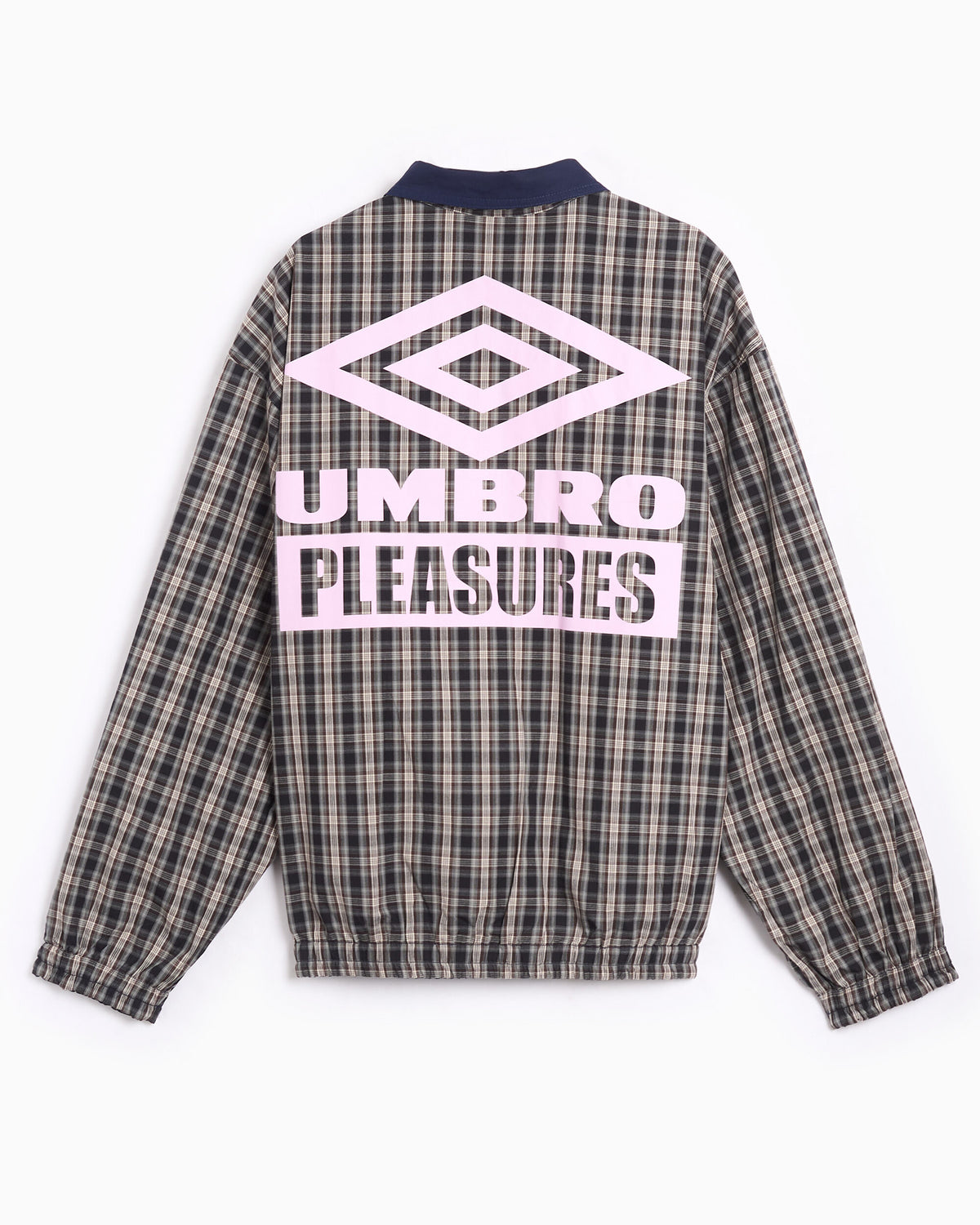 Jackets Coats Pleasures x Umbro Diamonds Plaid Reversible Men's Light Jacket - P26U003-NAVY