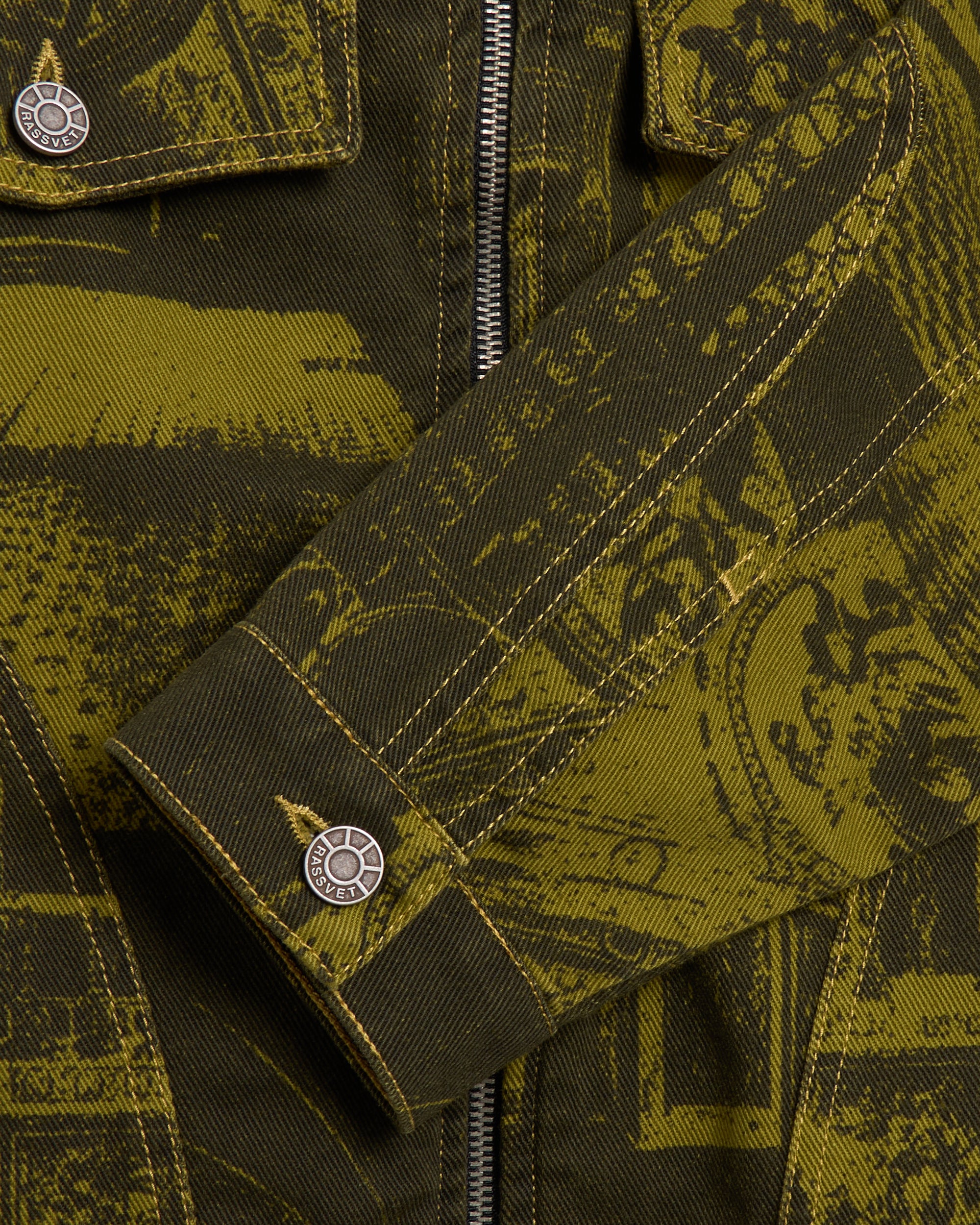 Jackets Coats Rassvet Printed Castle Men's Denim Jacket Men's Denim Jacket - PACC16J011-1