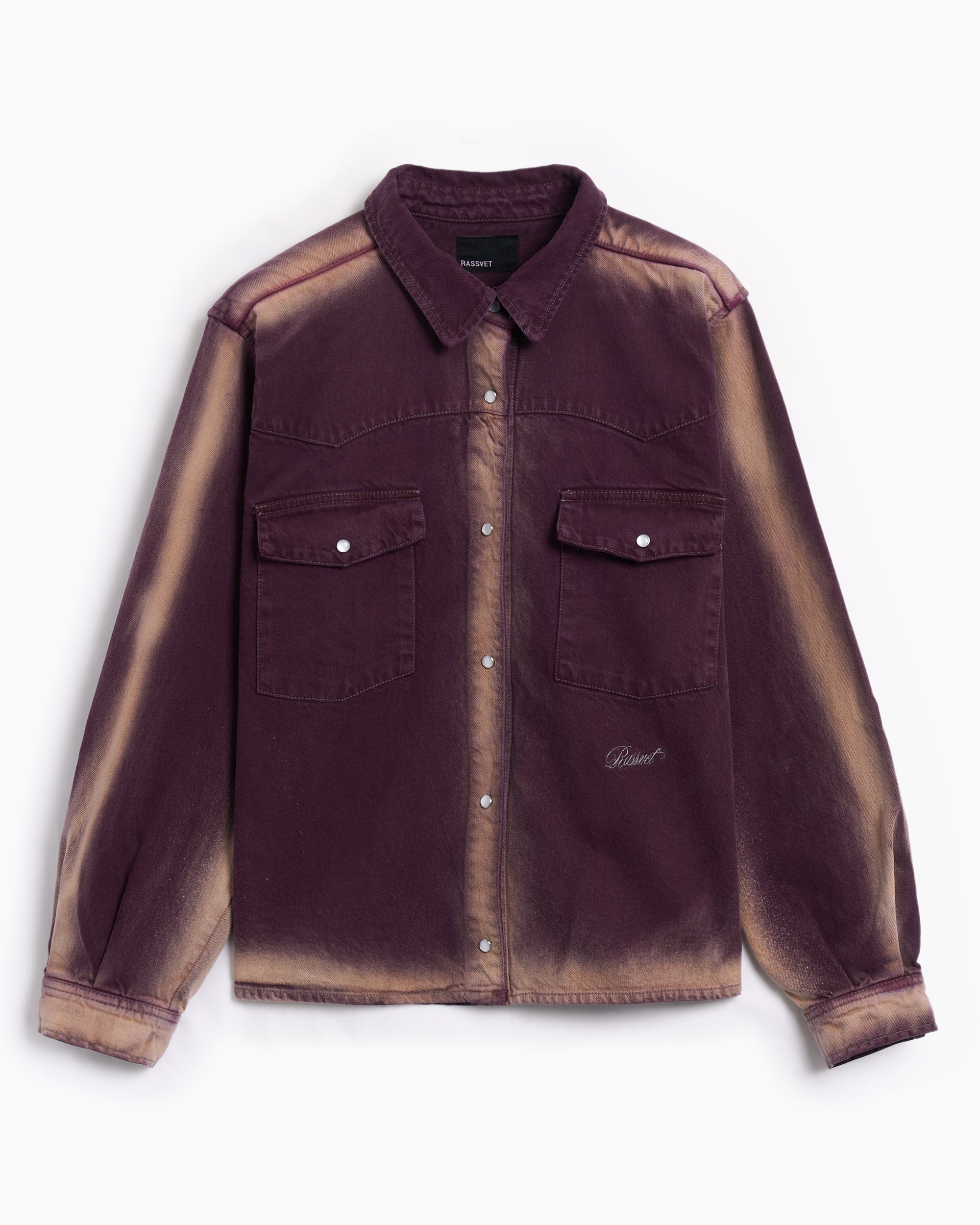 Jackets Coats Rassvet Shadow Wash Denim Relaxed Men's Overshirt - PACC17B011-1