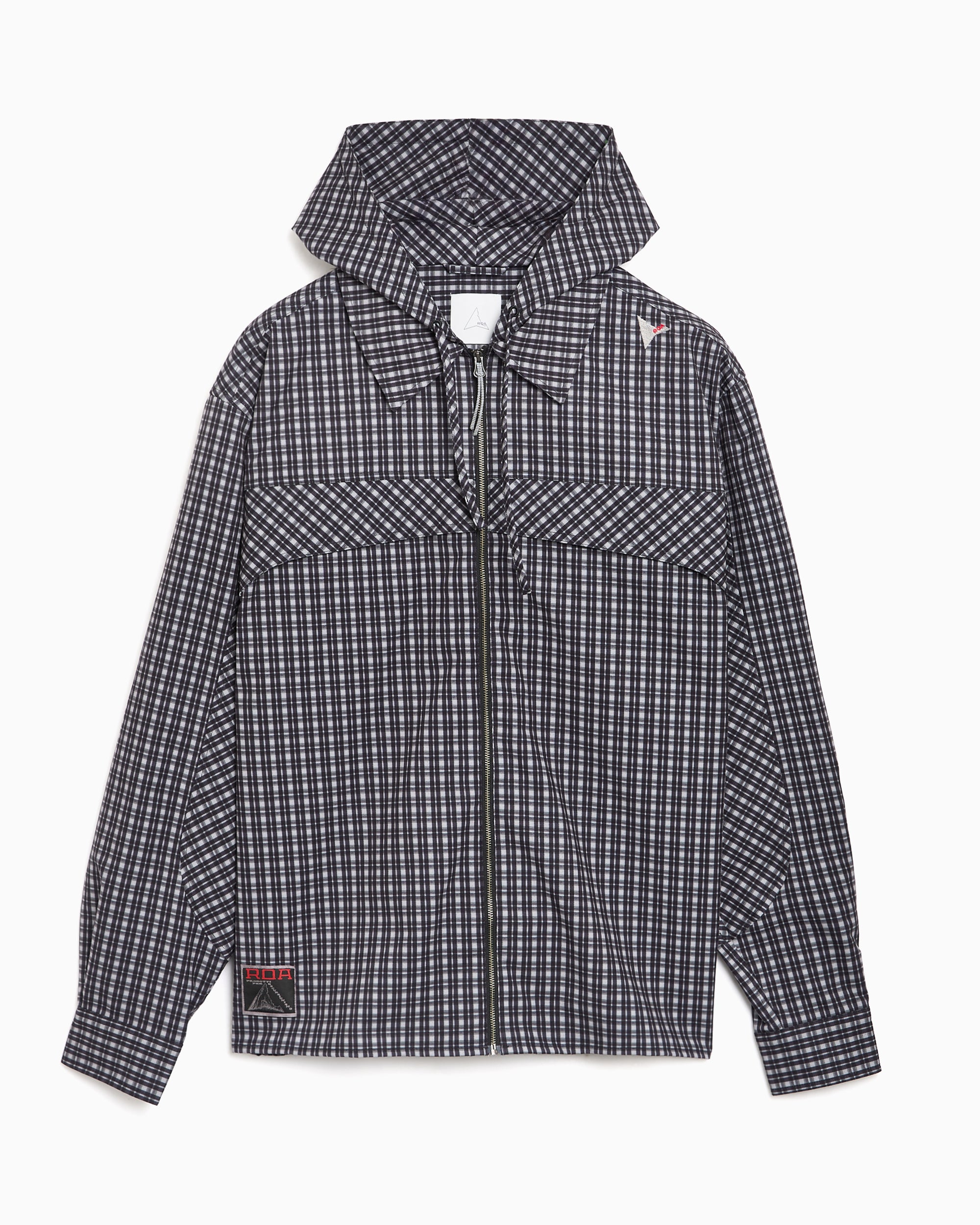 Jackets Coats ROA Aair FloWeave Printed Check Plaid Boxy Men's Light Jacket - YBMW016FA16-ANT0001