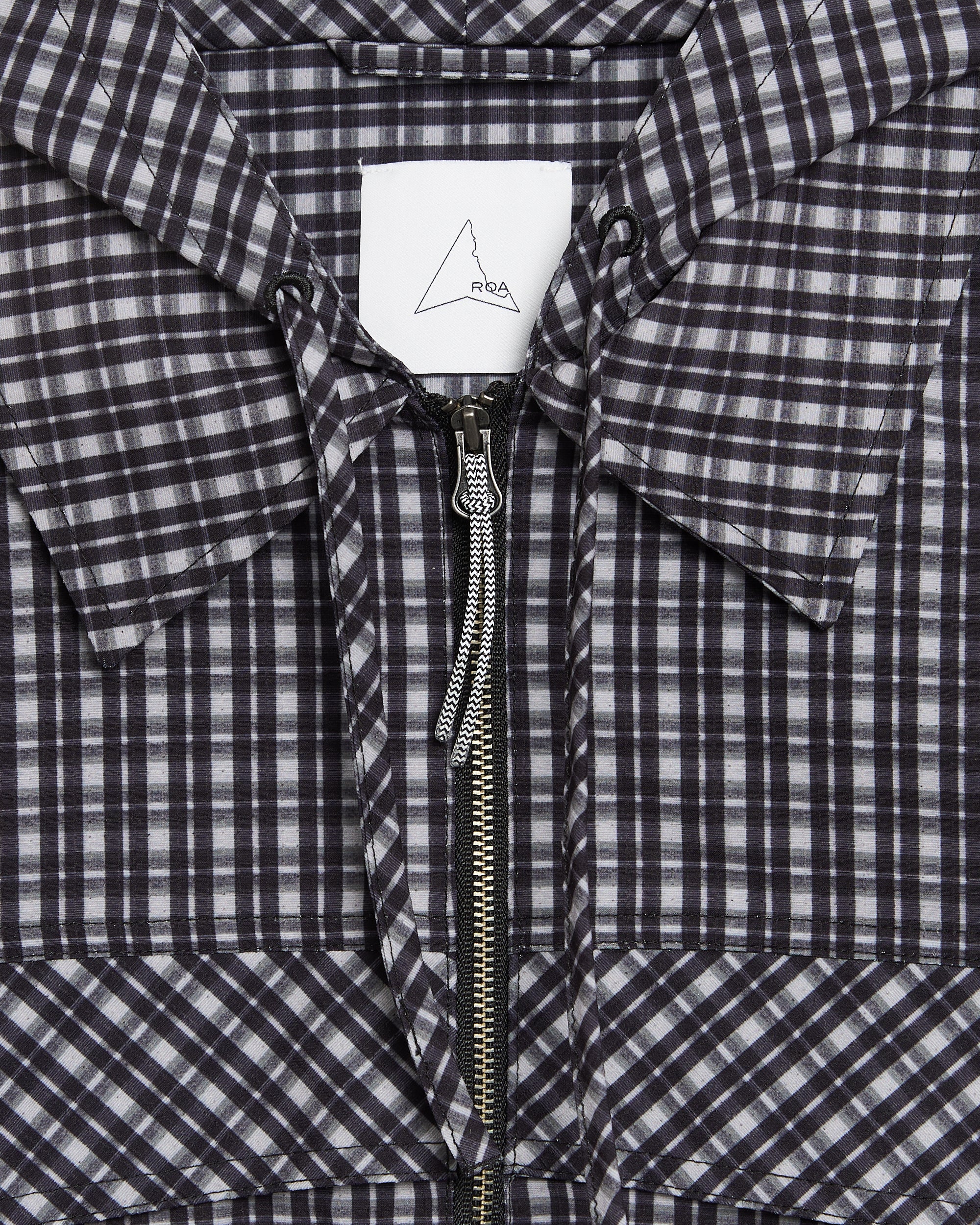 Jackets Coats ROA Aair FloWeave Printed Check Plaid Boxy Men's Light Jacket - YBMW016FA16-ANT0001