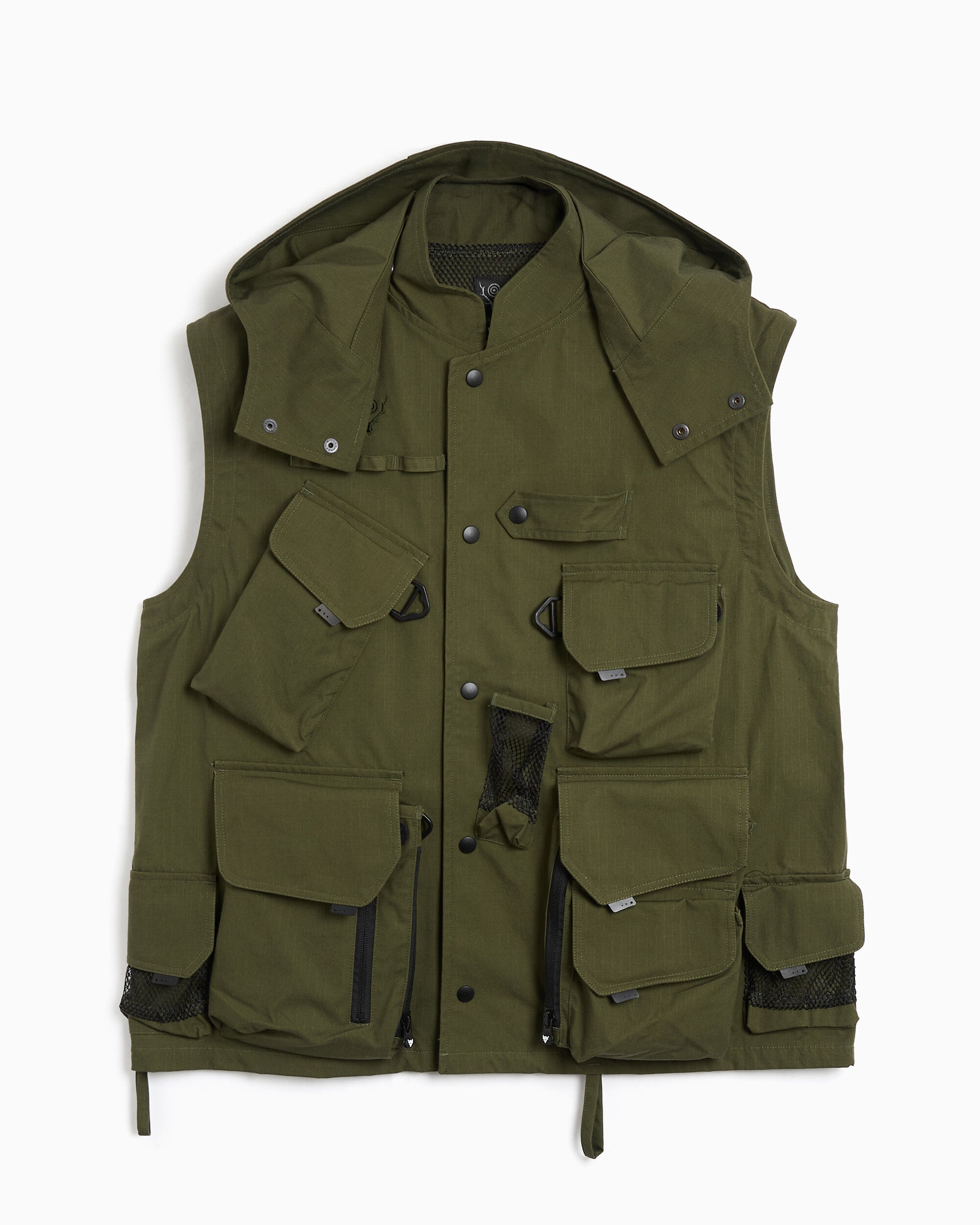 Jackets Coats South2 West8 Tenkara Trout Detachable Relaxed Men's Rain Jacket - SX643-A-Olive