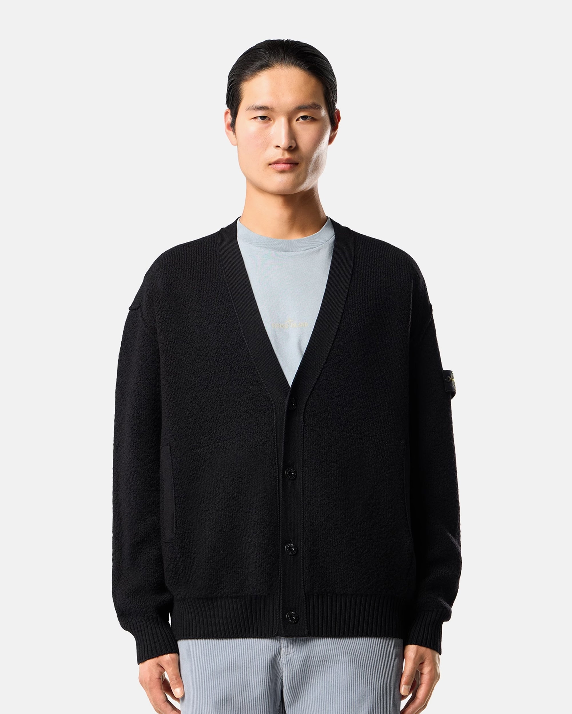 Jackets Coats Stone Island Logo Relaxed Men's Cardigan - L2S155100010-V0029