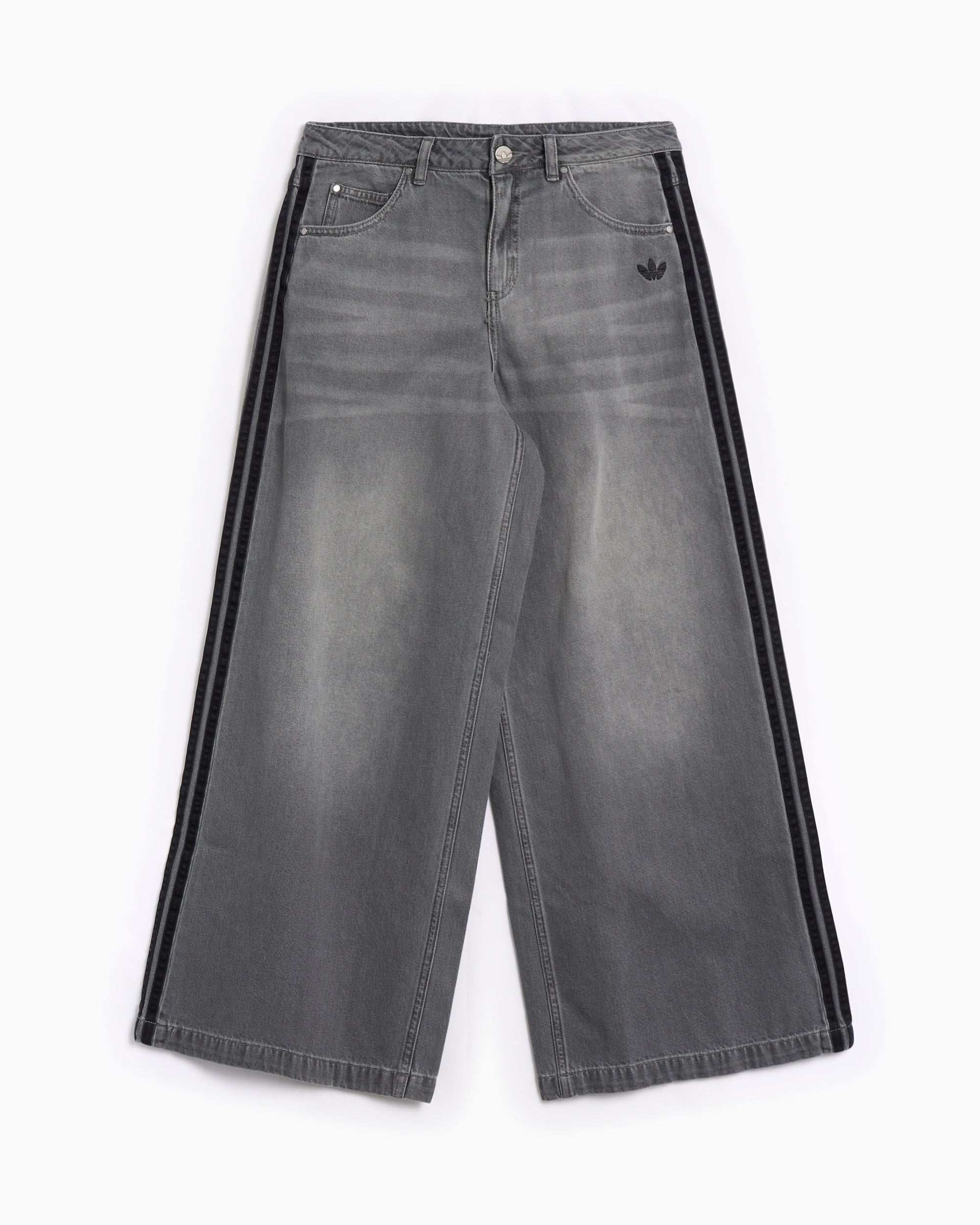 Jeans adidas Originals Denim Relaxed Women's Wide Leg Jeans - JV7455