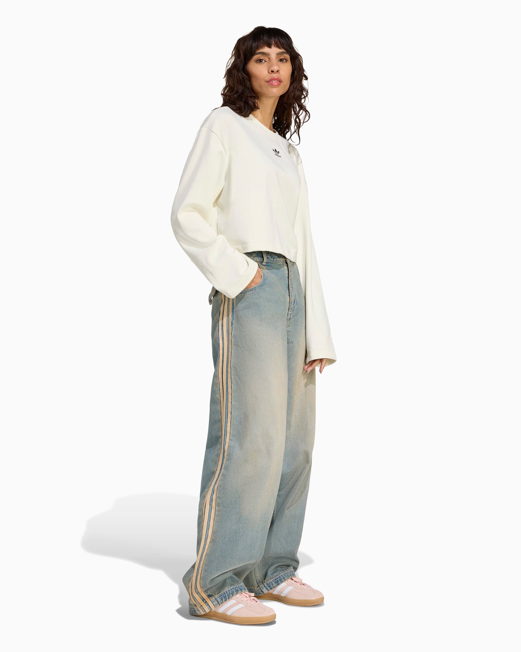 Jeans adidas Originals Premium Essentials Women's Wide Leg Jeans - JY2868