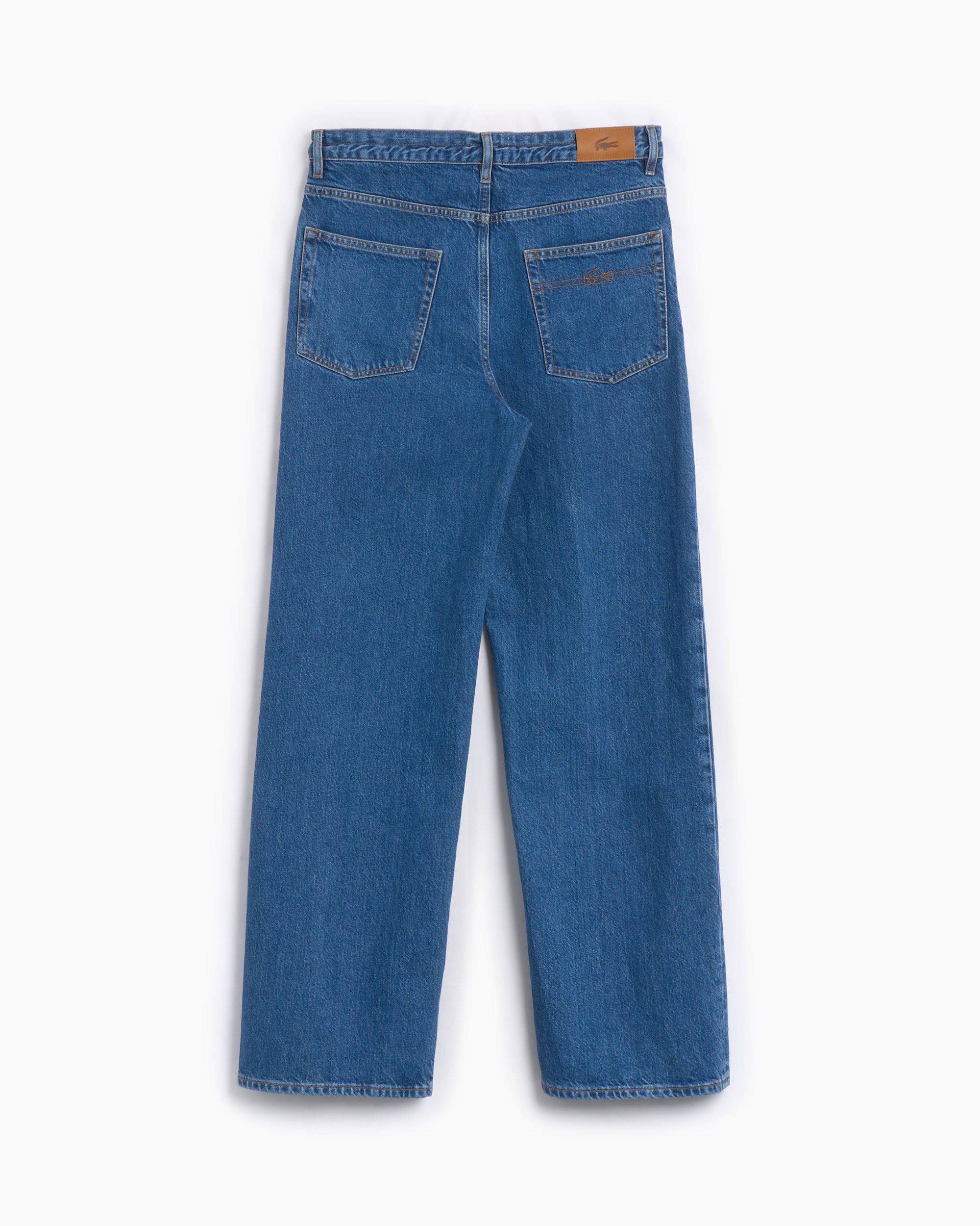 Jeans Lacoste Wide Fit Denim Pants Relaxed Women's Jeans - HF0206-00-36L