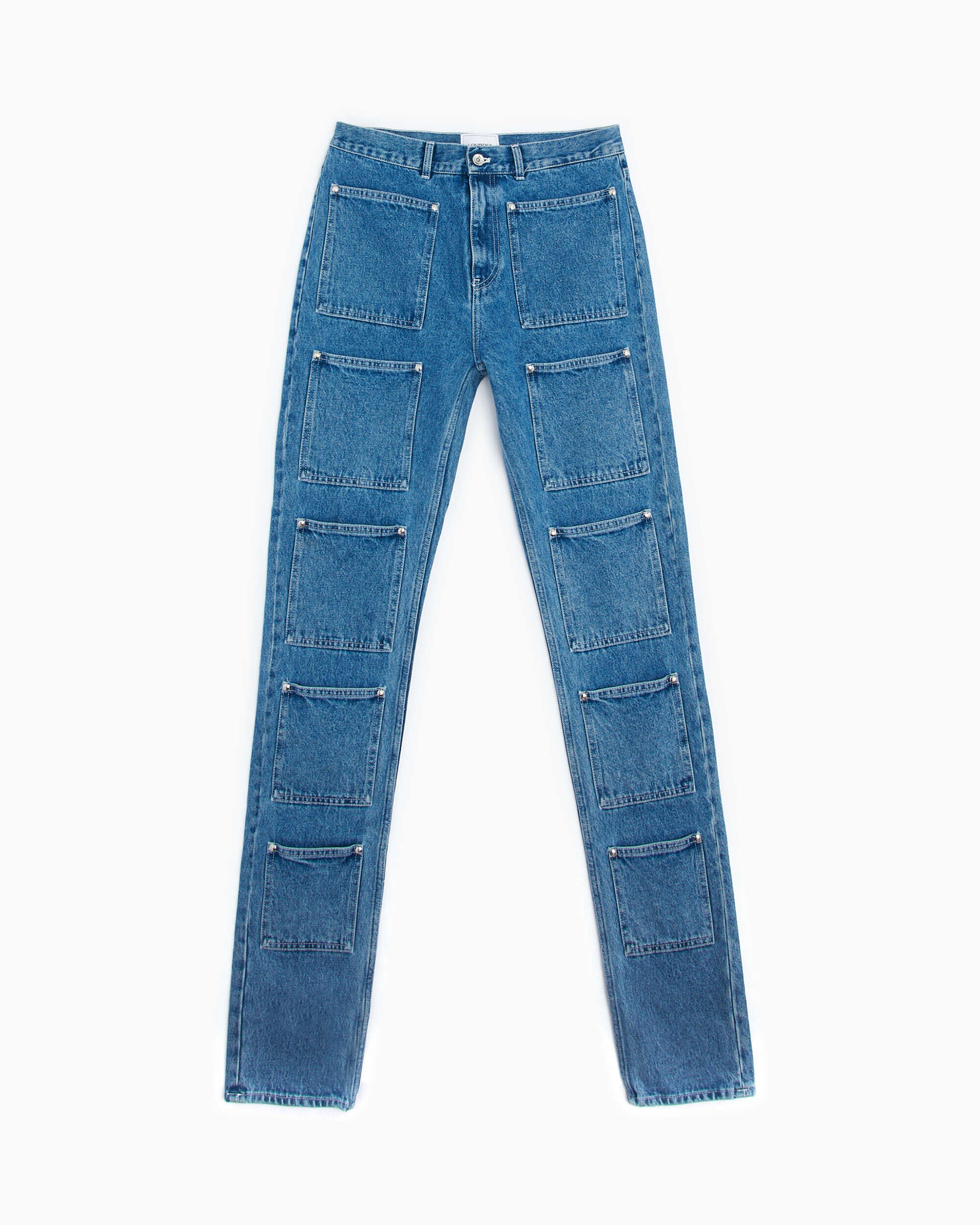 Jeans Lourdes New York Lourdes 20 Pocket Unisex Denim Pants Unisex Jeans - LOF1XT04AP-TE427.326
