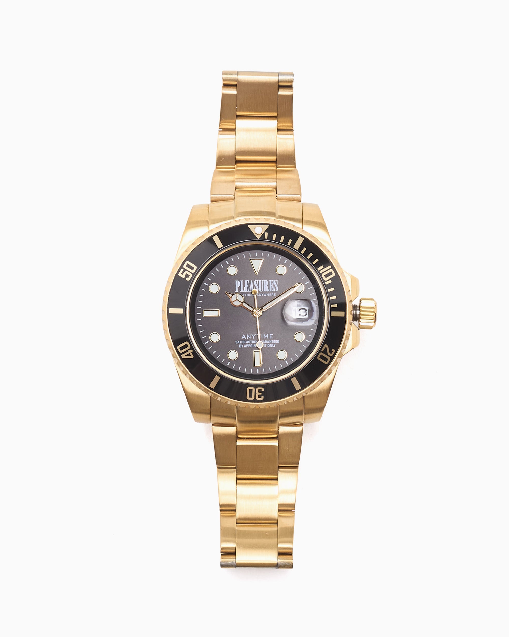 Jewelry Pleasures Anytime Unisex Watch - P26SP050-GOLDBLACK