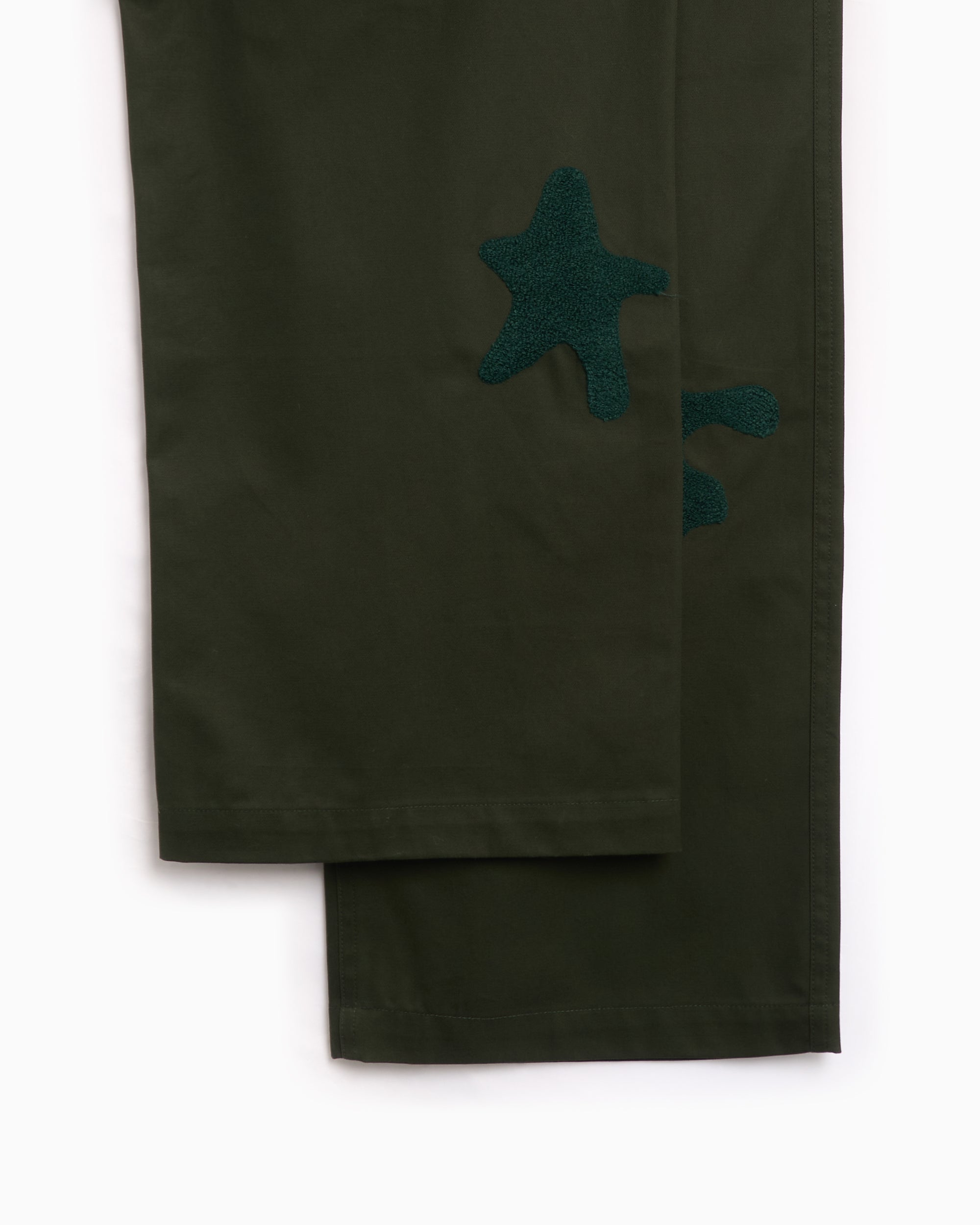 Pants Brain Dead Chenille Symbols Four Pocket Men's Pants Men's Pants - F24B12004045-DEEP GREEN