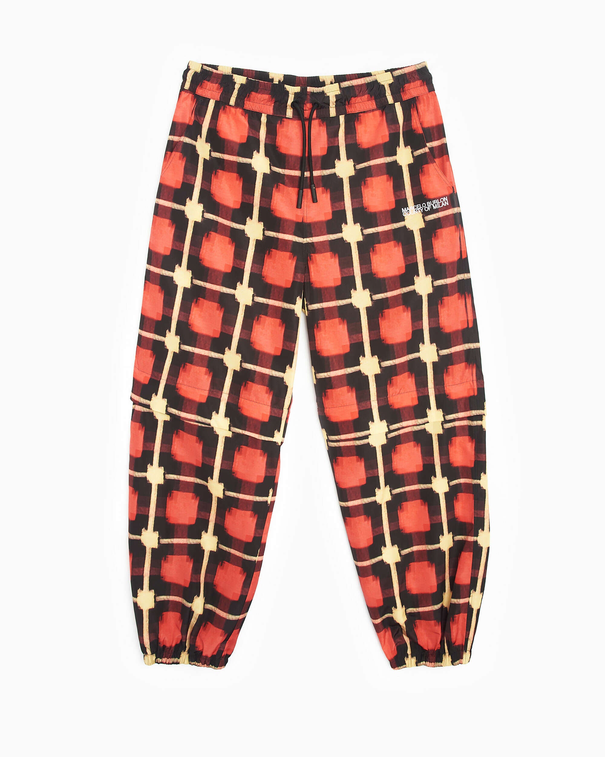 Pants Marcelo Burlon Logo Check Nylon Men's Jogger Pants Men's Pants - CMCA168S21FAB0012518