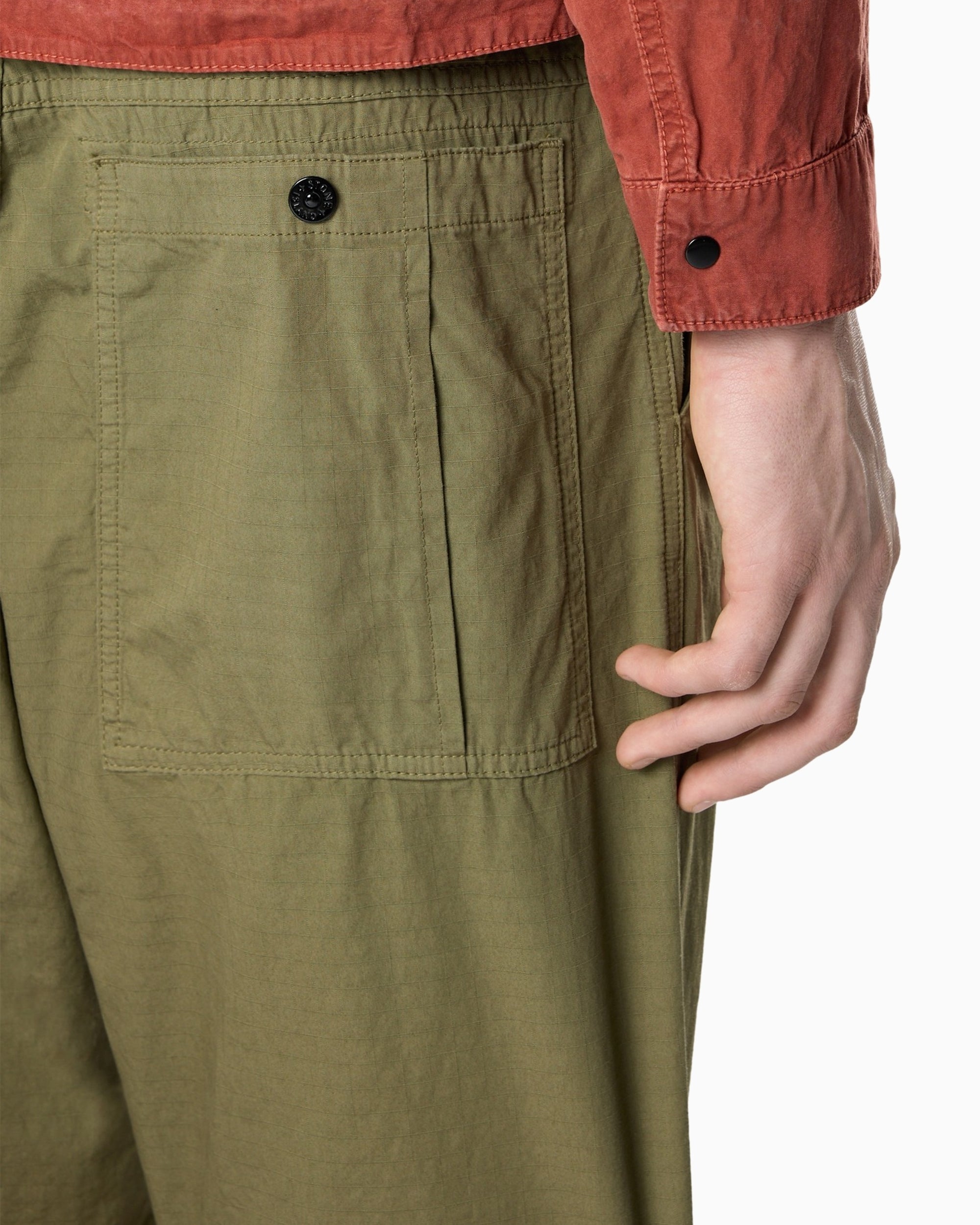 Pants Stone Island Mercerised Cotton Ripstop Relaxed Men's Chino Pants - L1S153100008-V005G